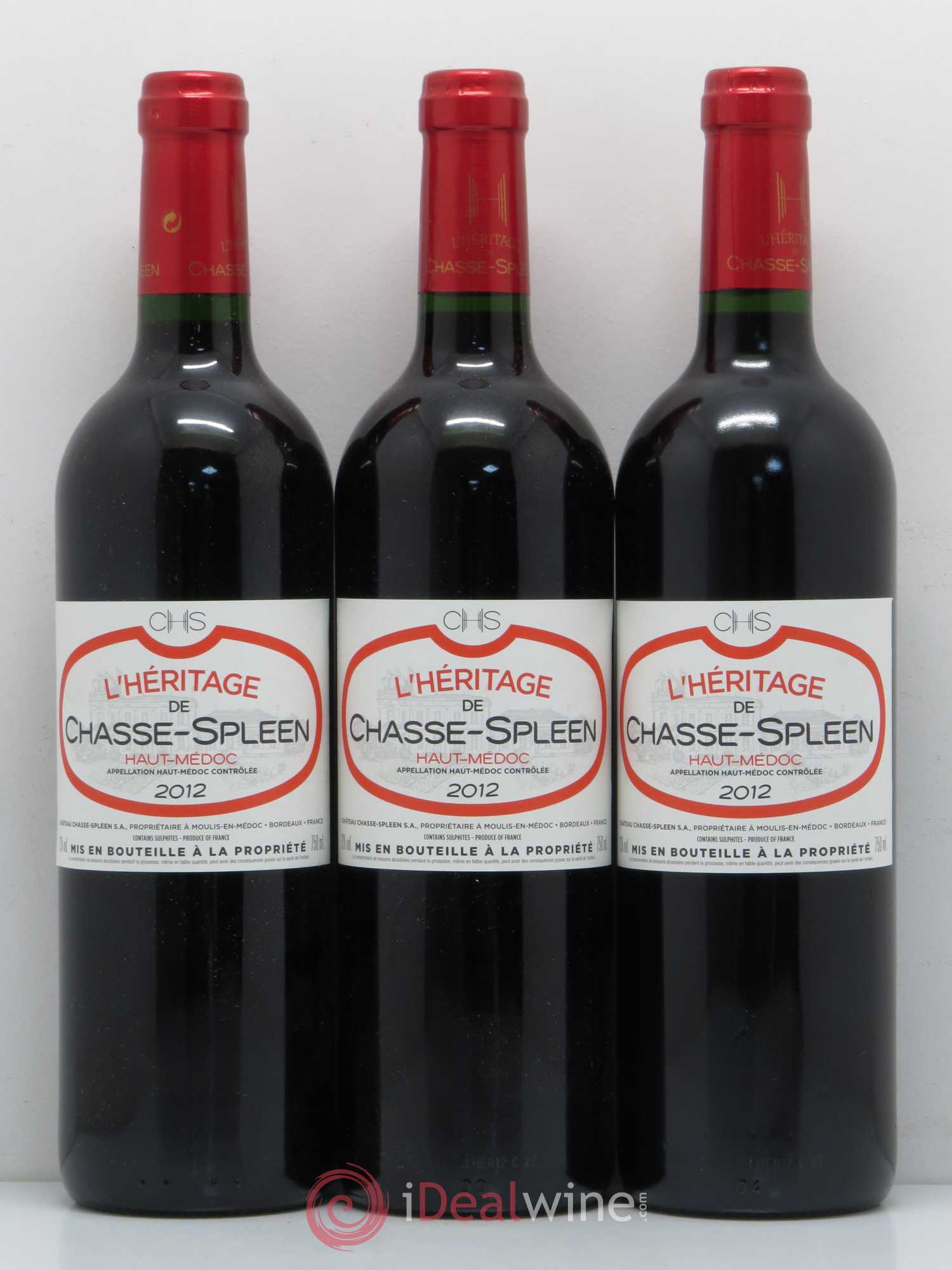 Héritage (Ermitage) de Chasse Spleen 2012 - Lot de 6 bouteilles - 2