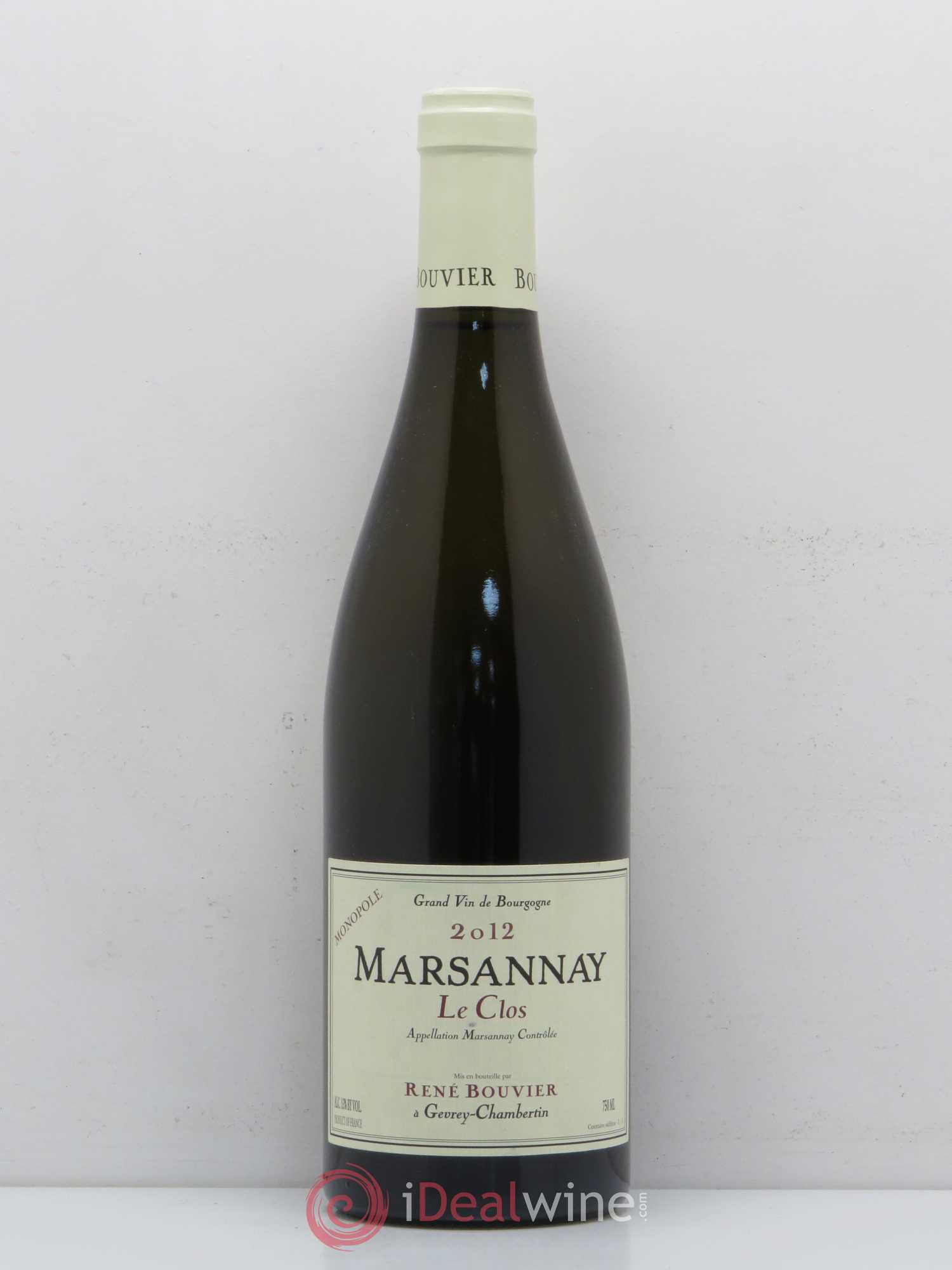 Marsannay Le Clos Monopole René Bouvier (Domaine) Le Clos Domaine Bouvier 2012 - Posten von 1 Flasche - 0