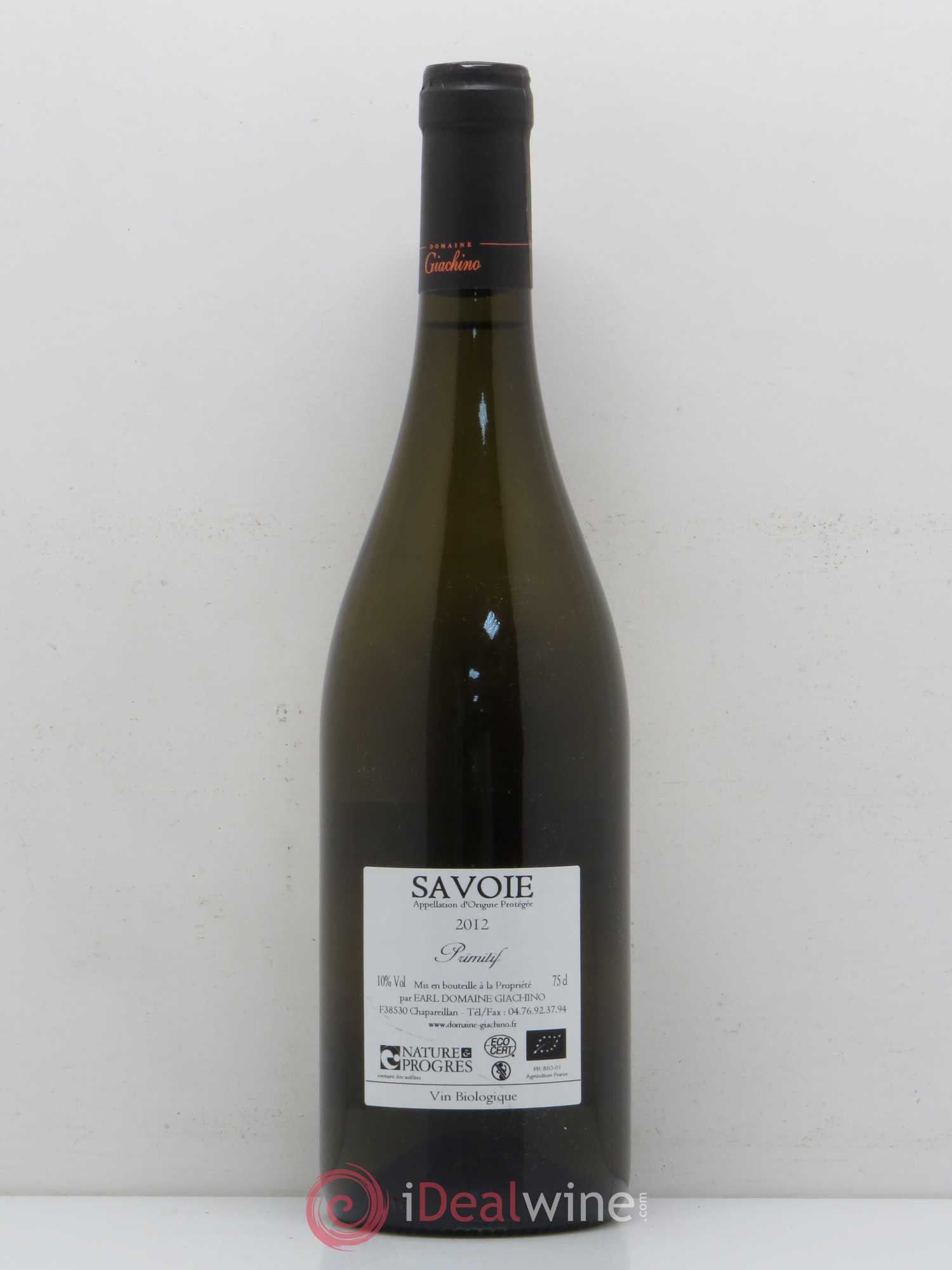 Vin de Savoie Primitif Giachino 2012 - Lot de 1 bouteille - 1