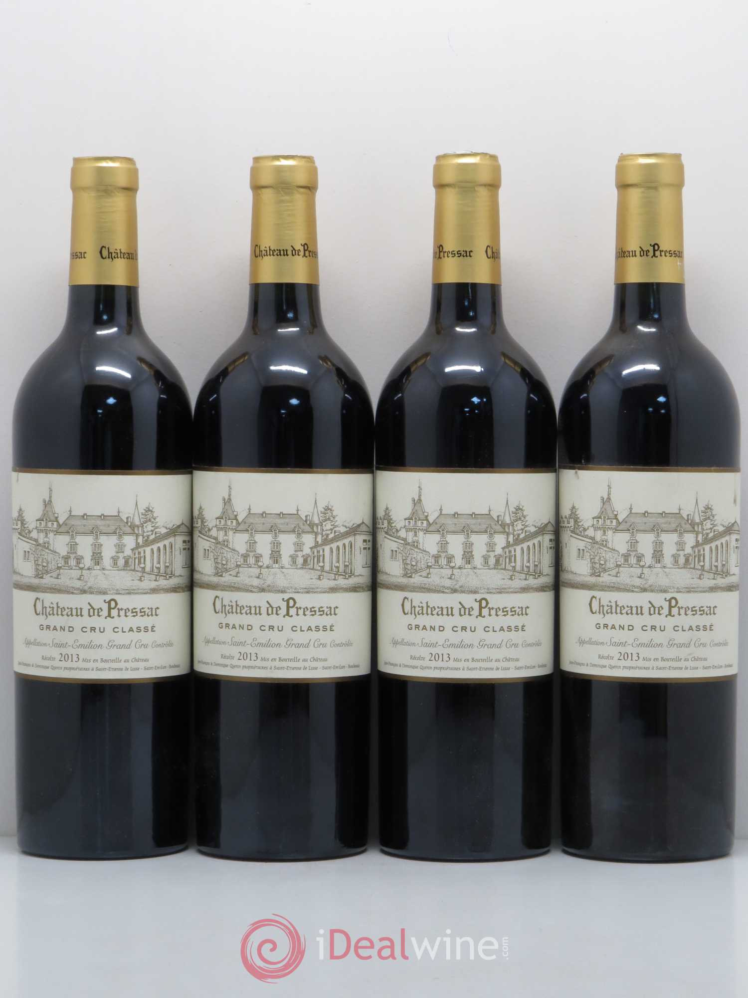 Château de Pressac Grand Cru Classé 2013 - Lot de 4 bouteilles - 0