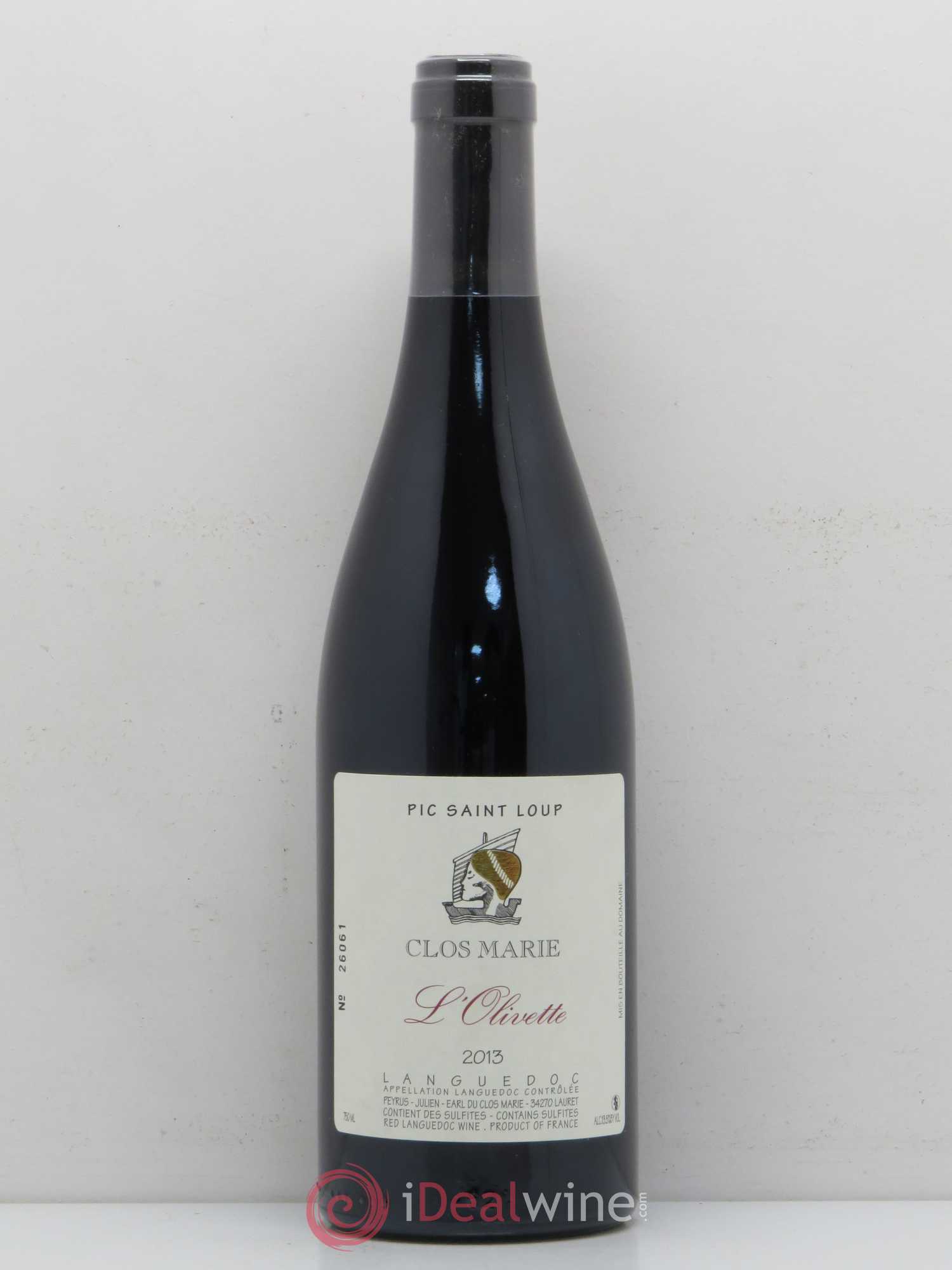 Pic Saint-Loup Clos Marie Olivette Christophe Peyrus et Françoise Julien 2013 - Lot de 1 bouteille - 0