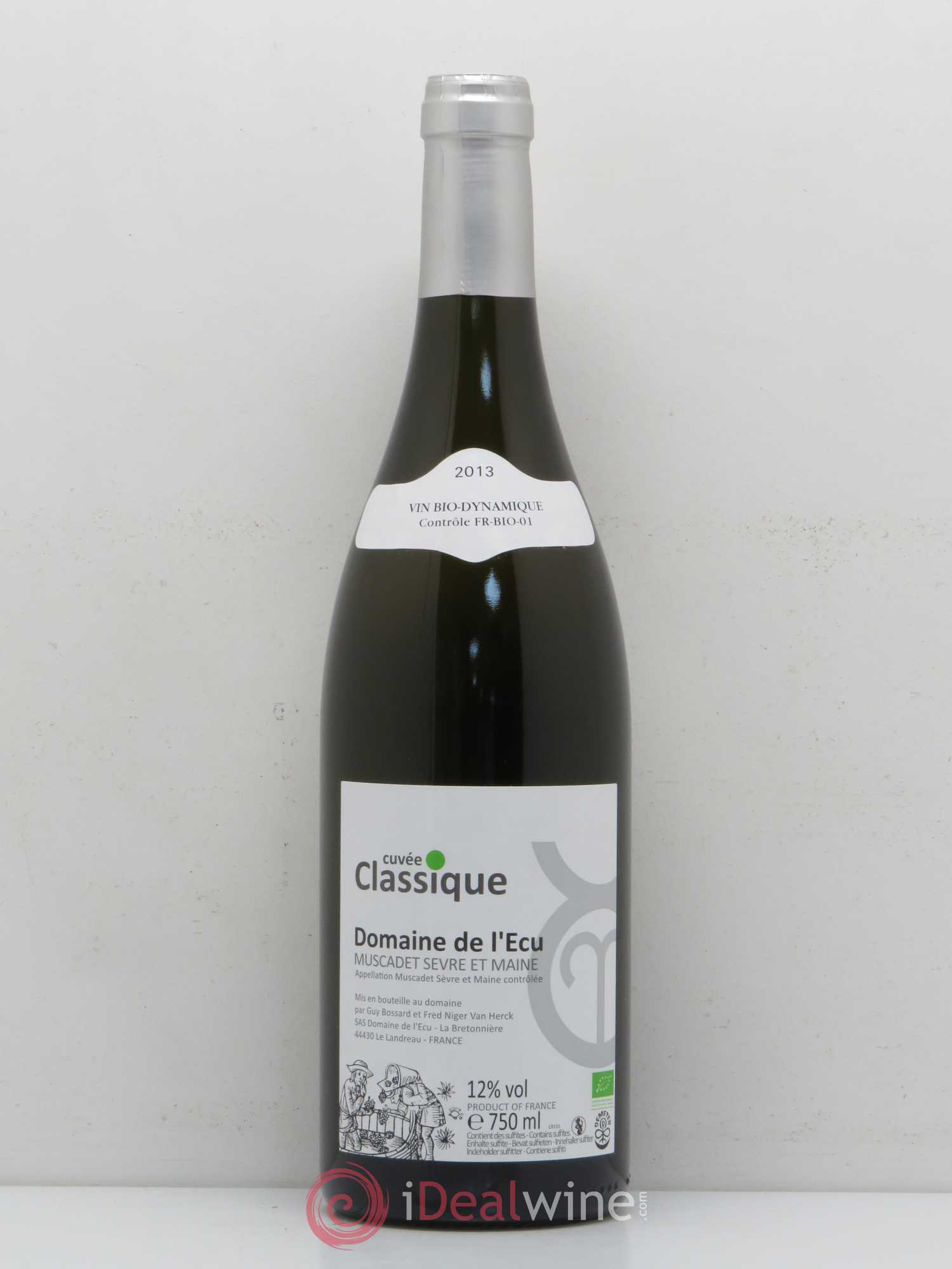 Muscadet-Sèvre-et-Maine Classique Domaine de L'Ecu 2013 - Lot de 1 bouteille - 0
