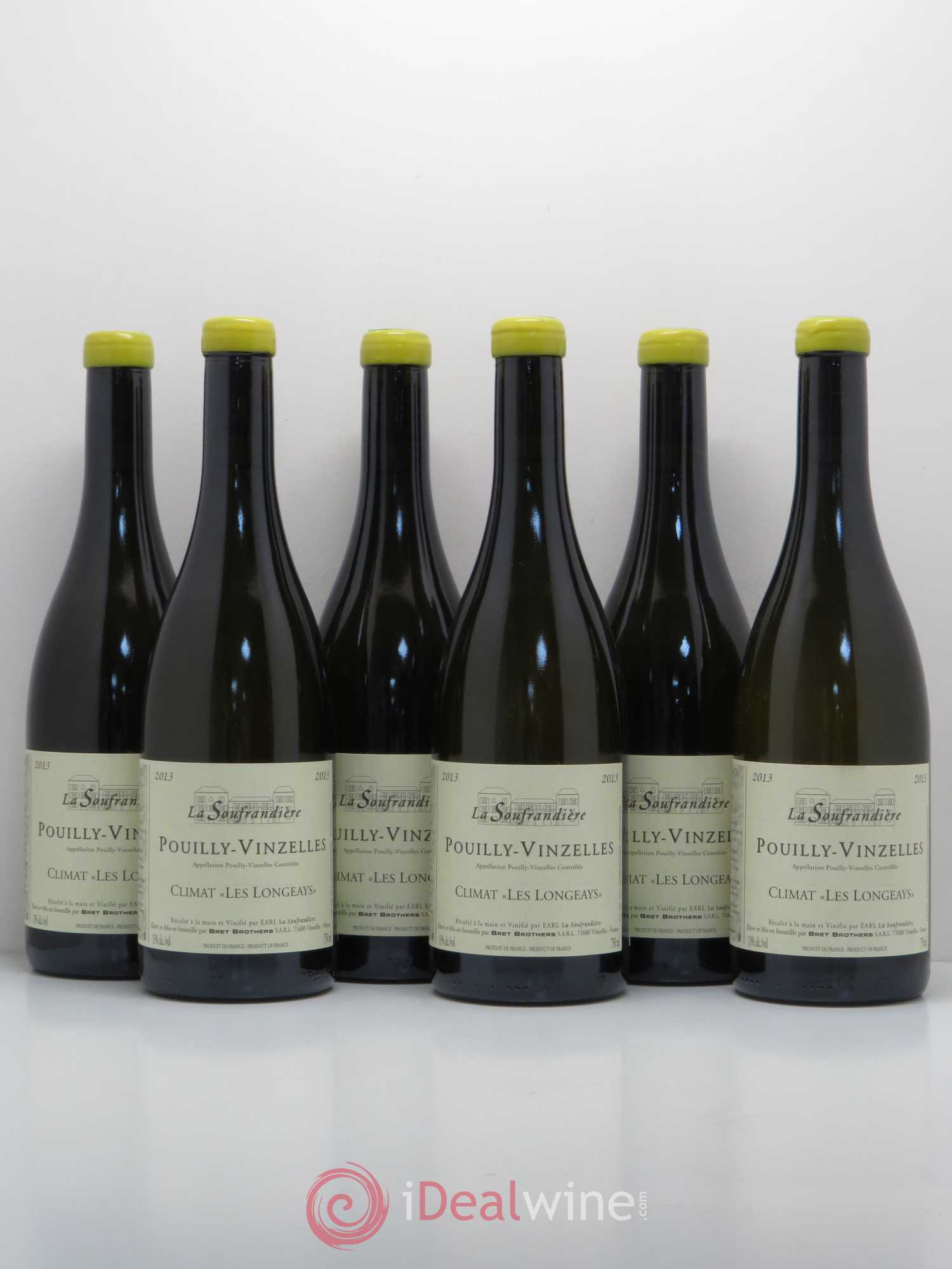 Pouilly-Vinzelles Les Longeays La Soufrandière - Bret Brothers 2013 - Lot de 6 bouteilles - 0