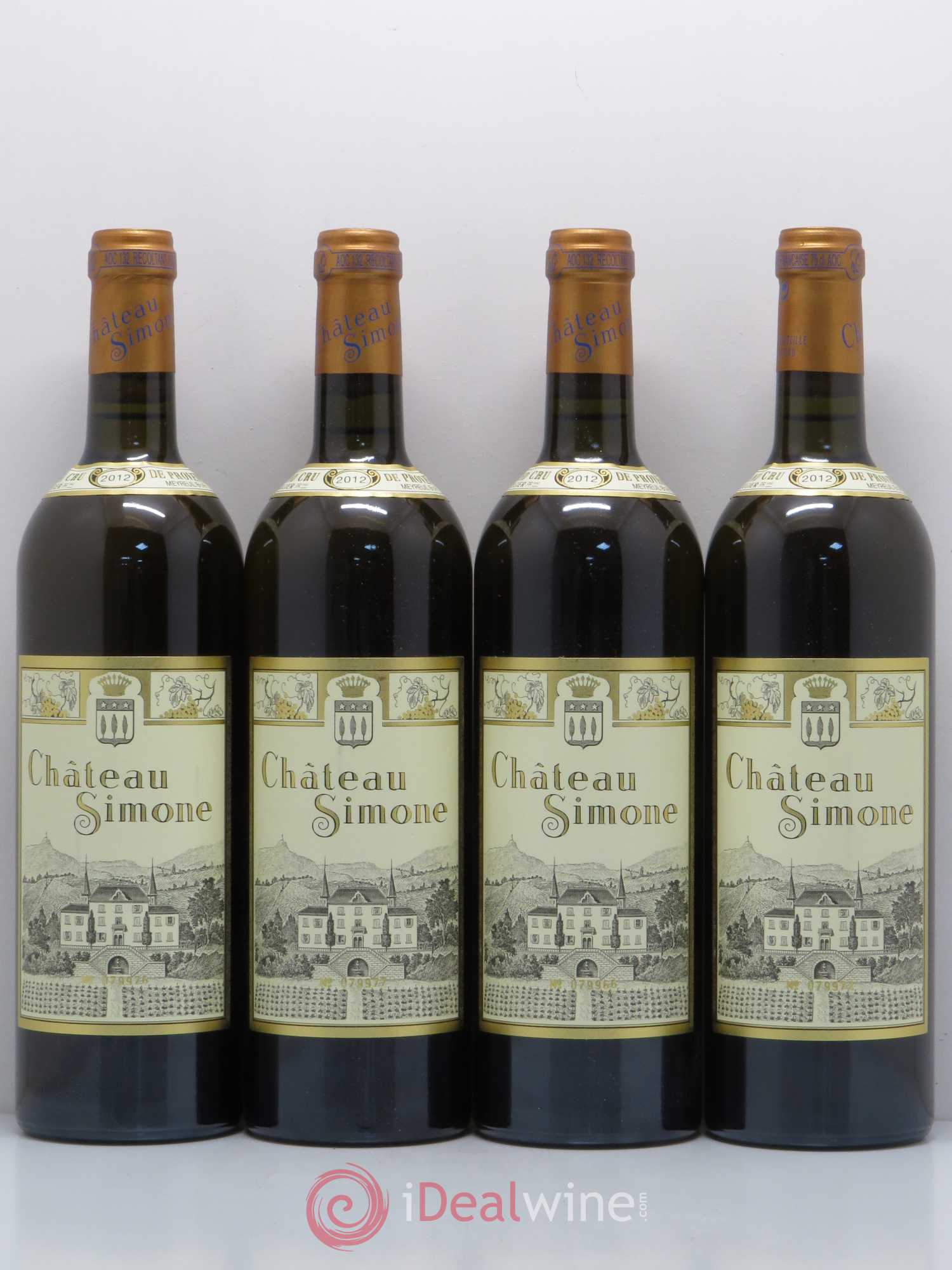 Palette Château Simone Famille Rougier 2012 - Posten von 4 Flaschen - 0