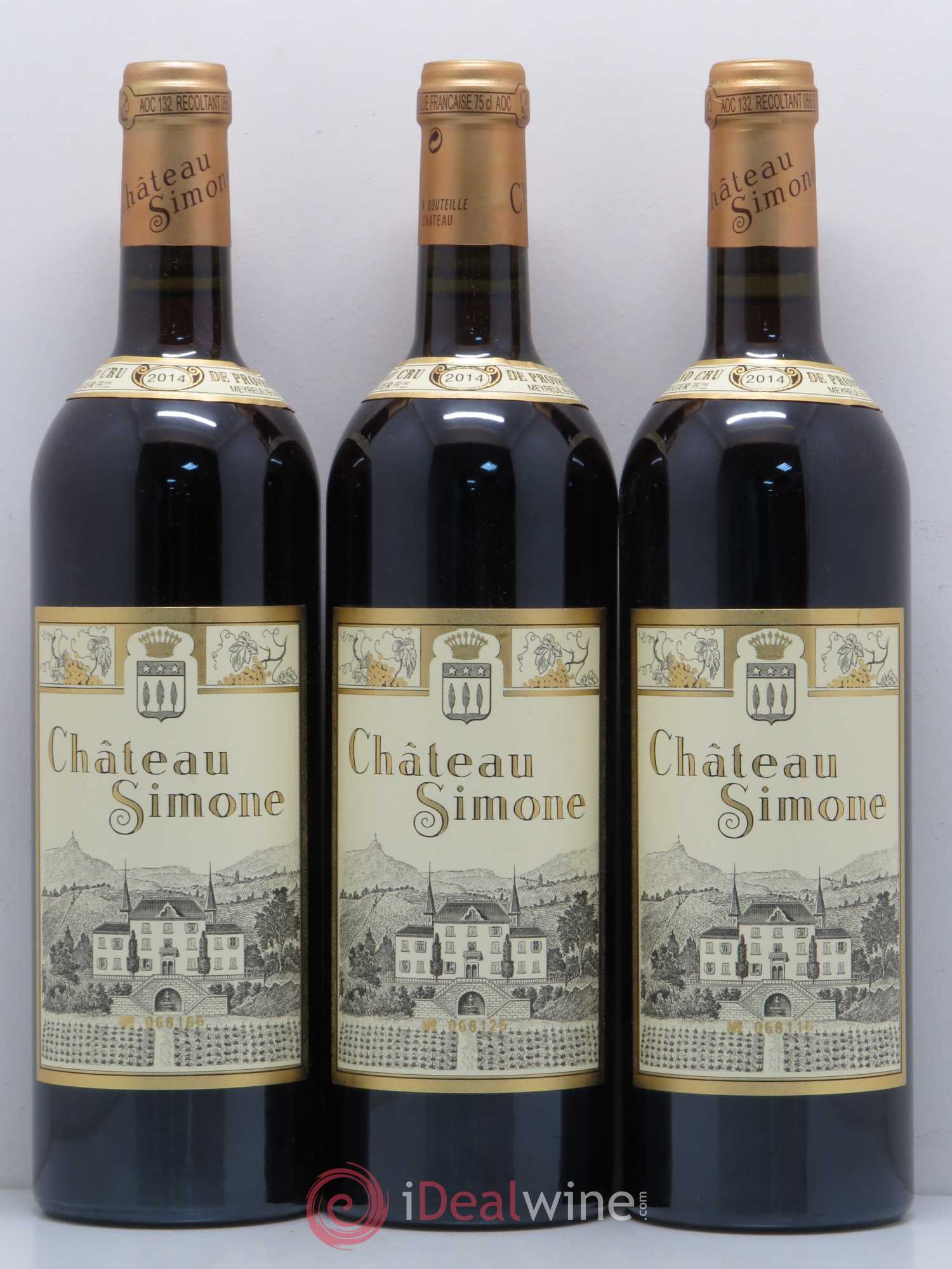 Palette Château Simone Famille Rougier 2014 - Lot de 3 bouteilles - 0