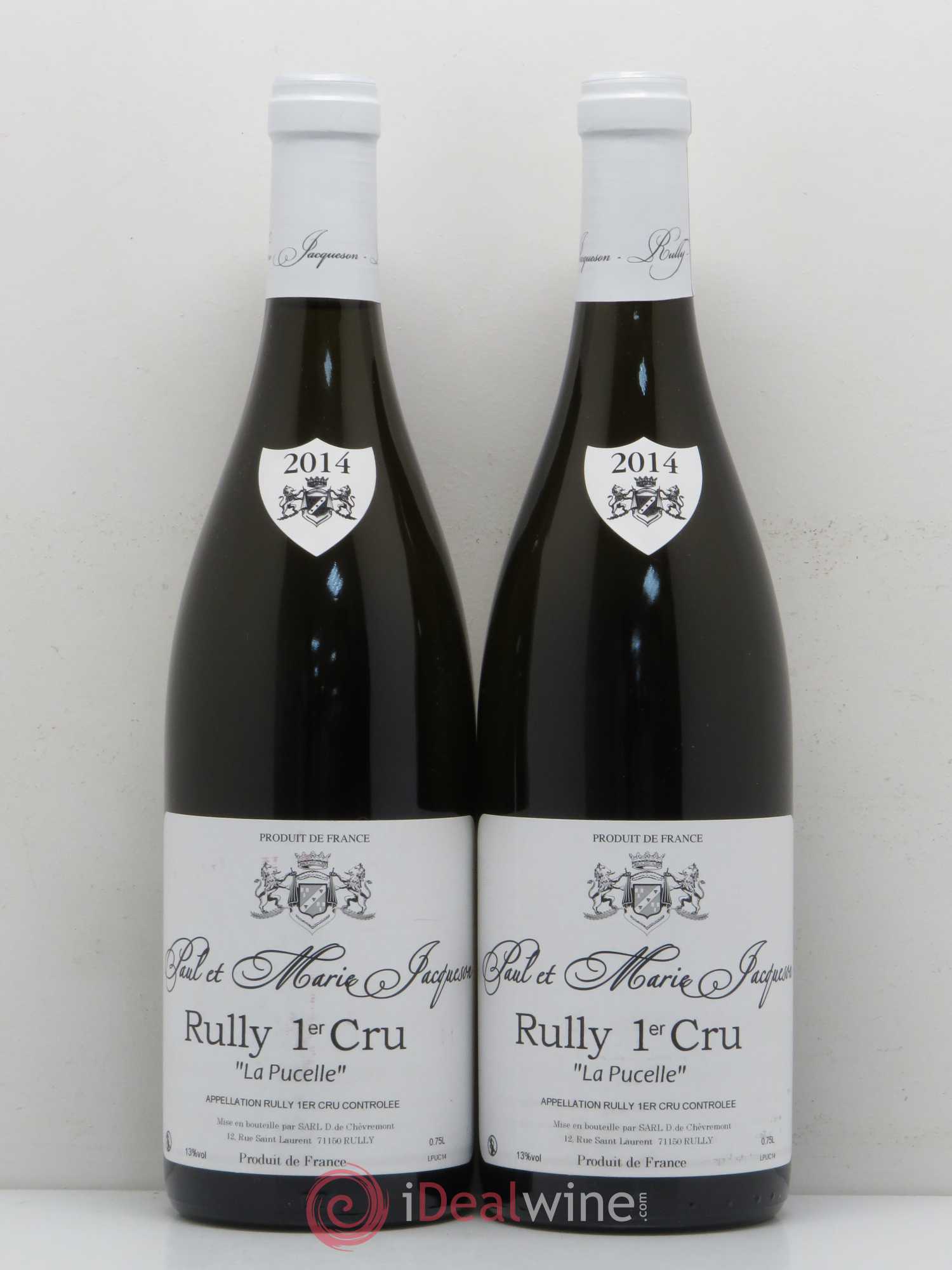 Rully 1er Cru La Pucelle Paul & Marie Jacqueson 2014 - Posten von 2 Flaschen - 0