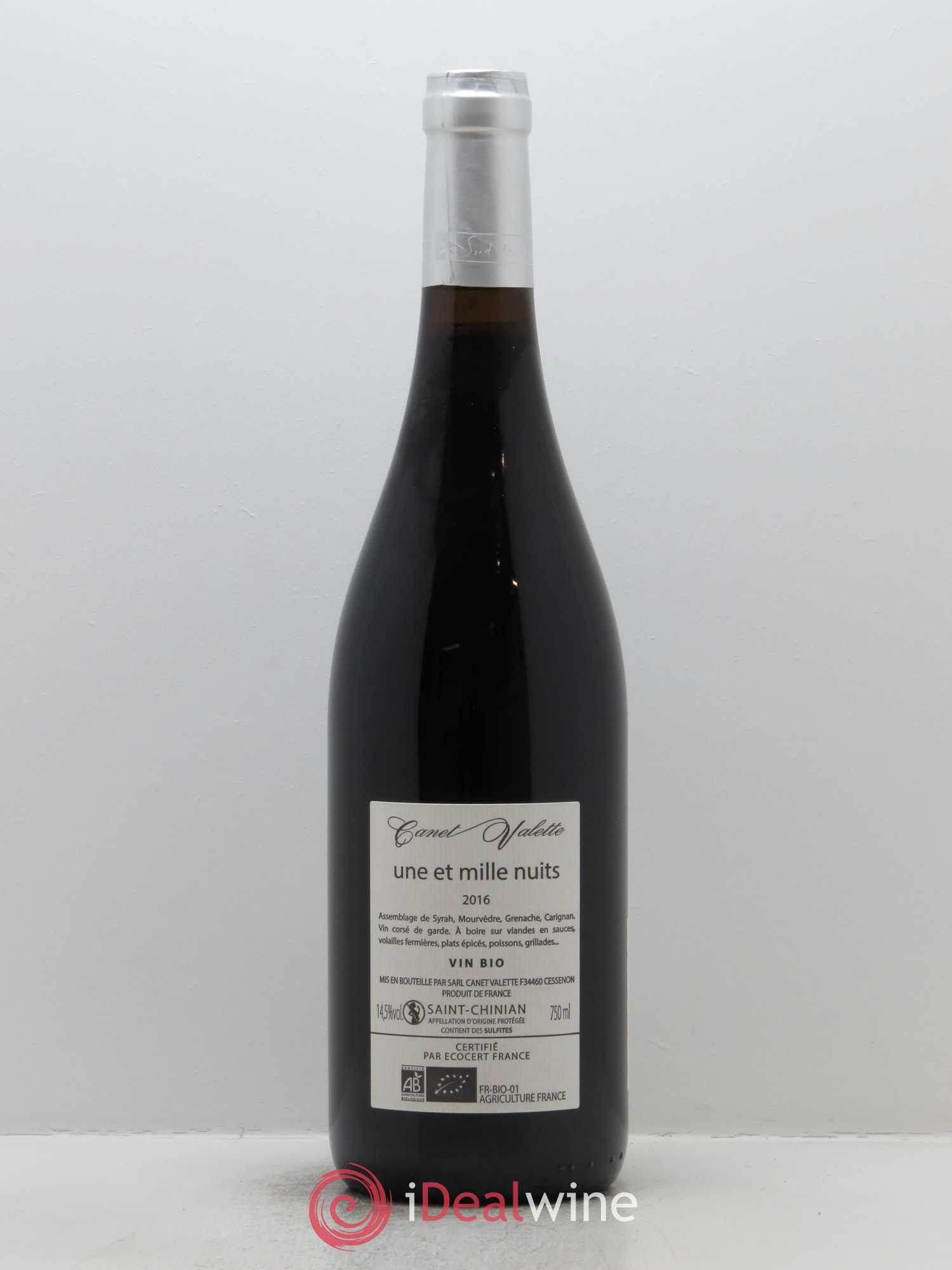 Saint-Chinian Une et mille nuits Canet-Valette (Domaine) 2016 - Lot de 1 bouteille - 1