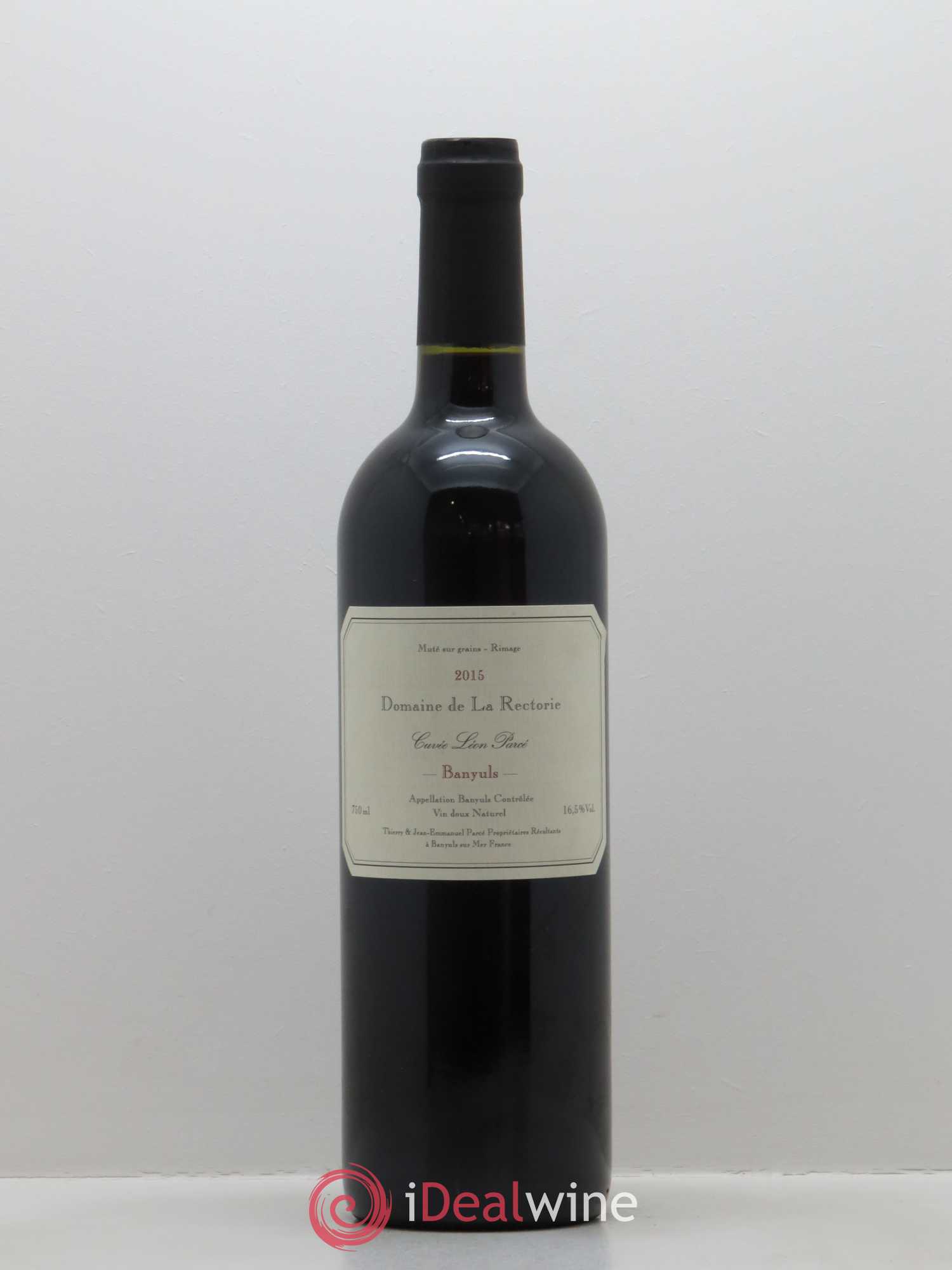 Banyuls La Rectorie (Domaine de) Léon Parcé Thierry et Jean Emmanuel Parcé 2015 - Lot de 1 bouteille - 0
