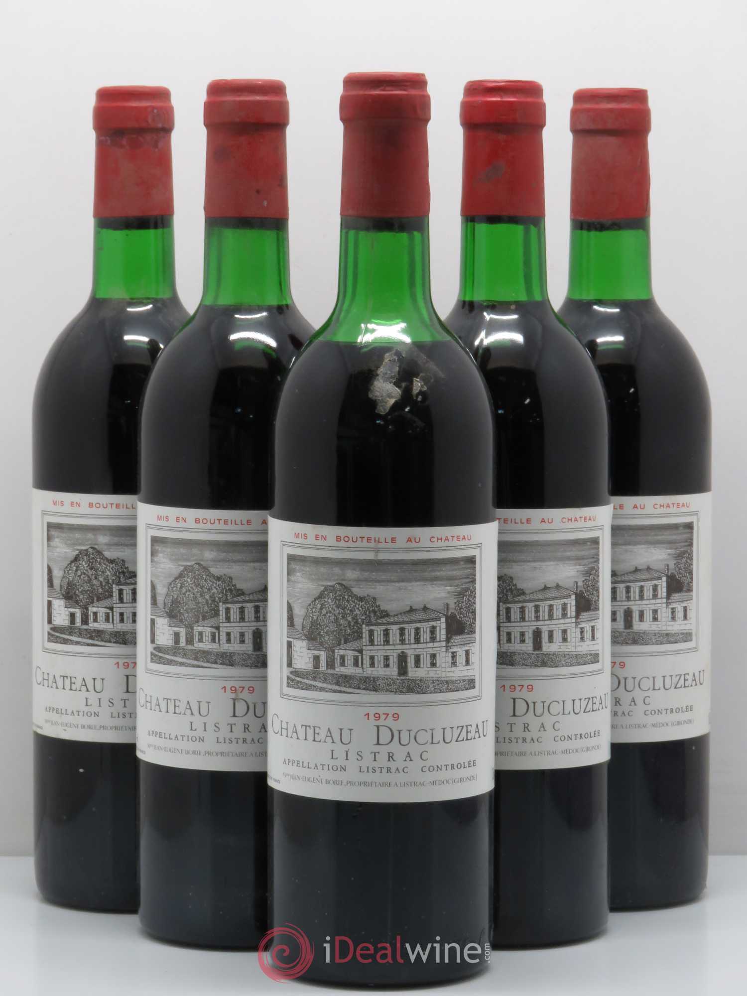 Château Ducluzeau Cru Bourgeois 1979 - Lot de 5 bouteilles - 0