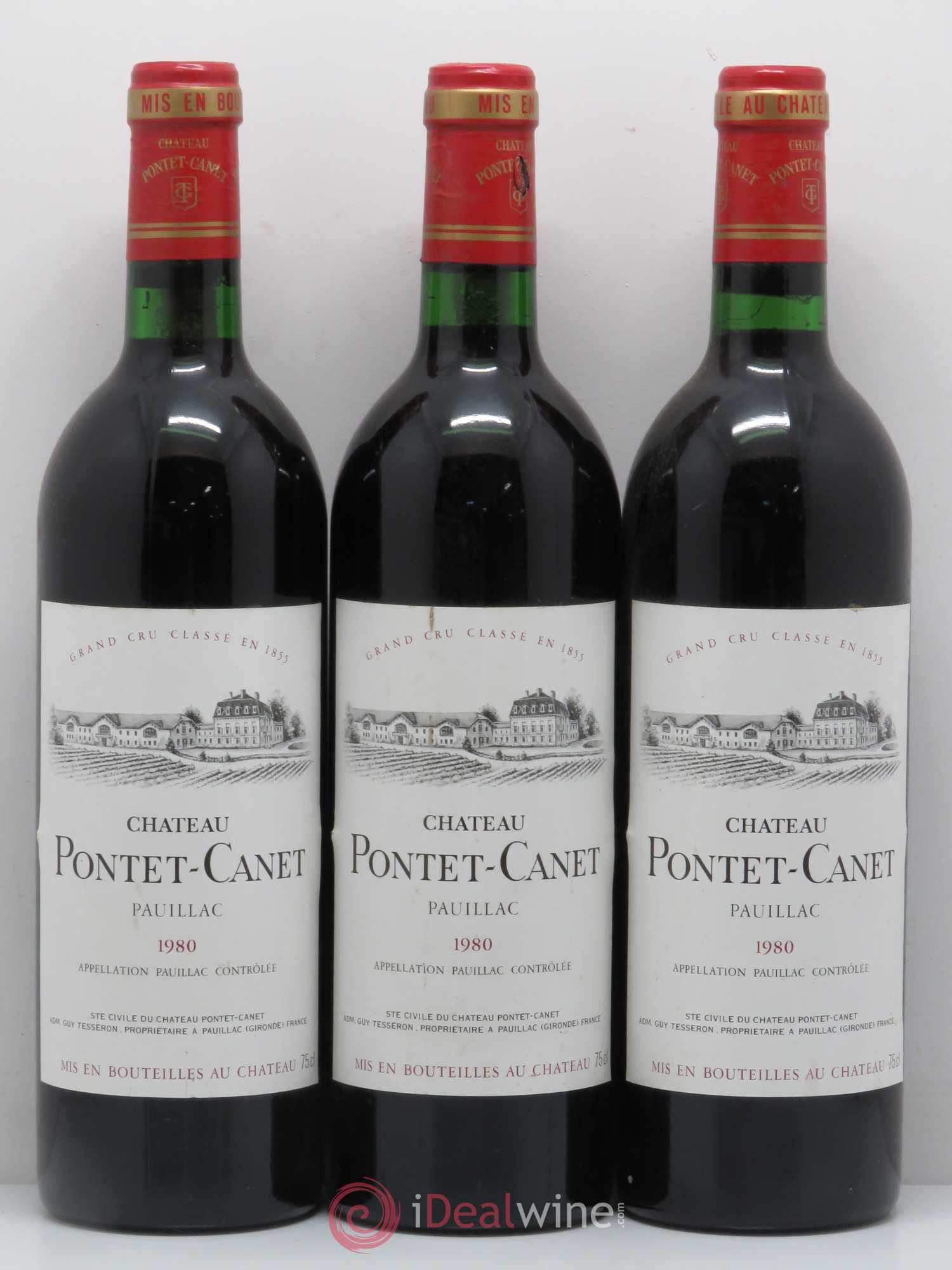 Château Pontet Canet 5ème Grand Cru Classé 1980 - Lot de 6 bouteilles - 2