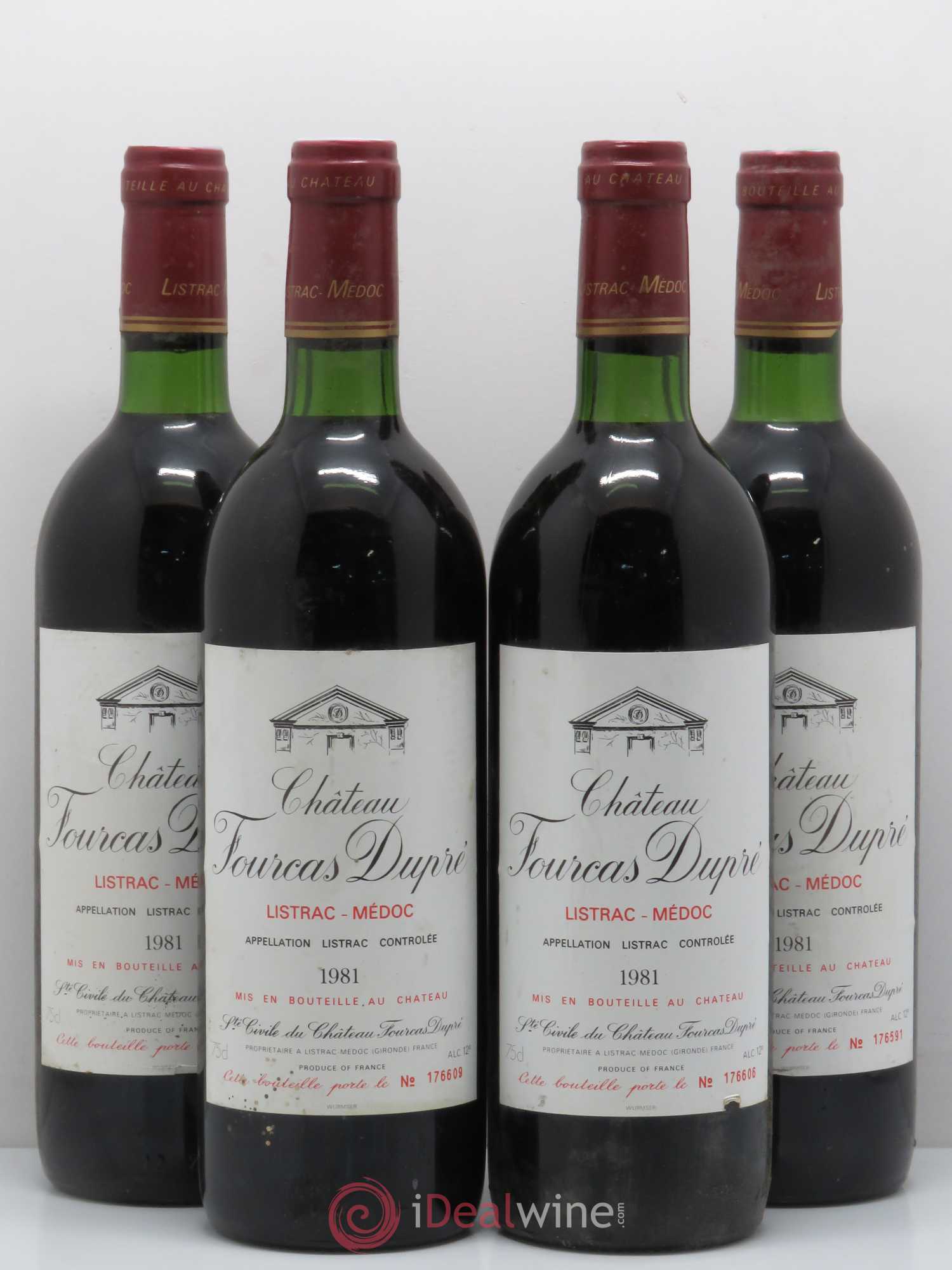 Château Fourcas Dupré 1981 - Lot de 4 bouteilles - 0