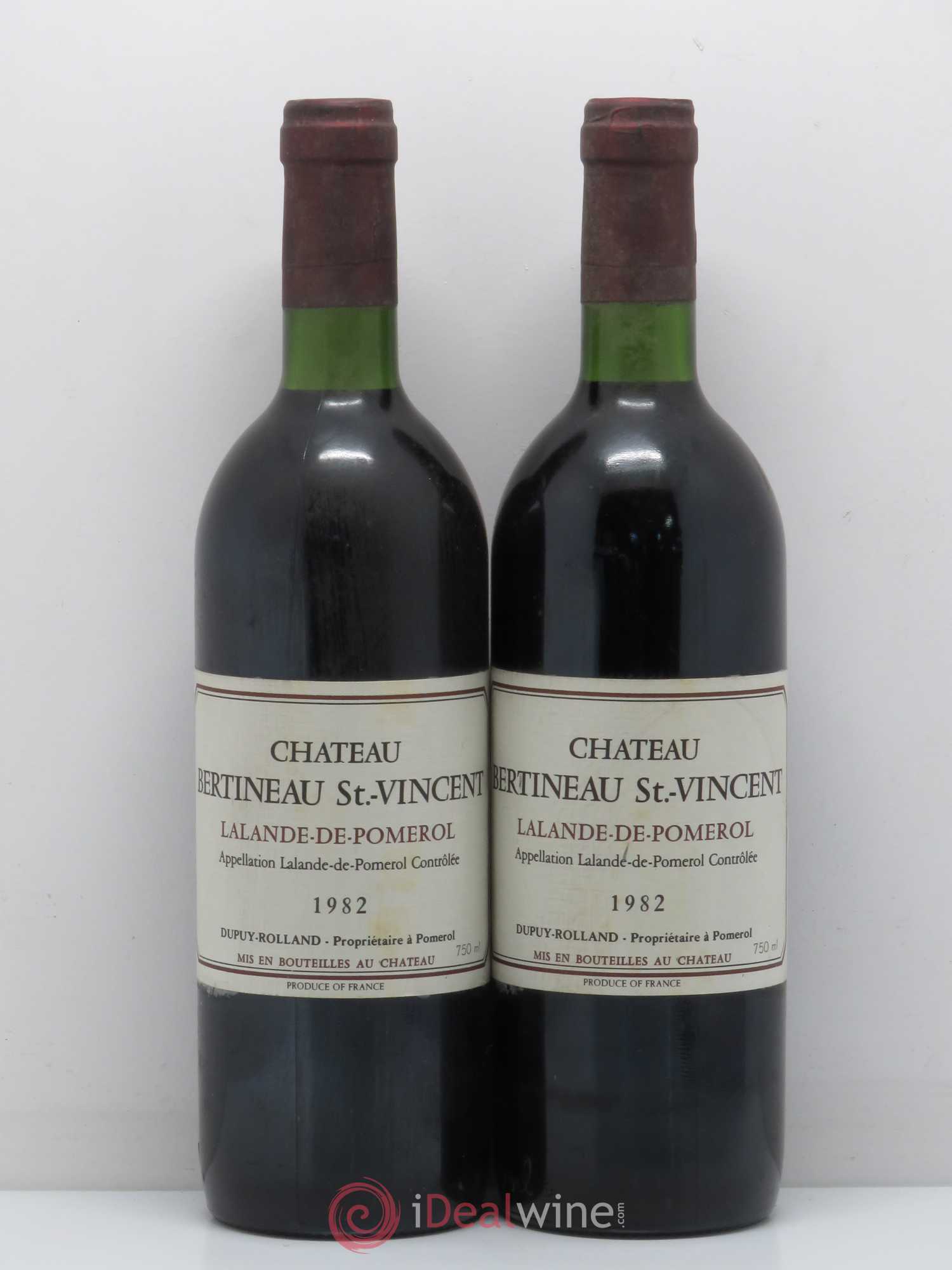 Bordeaux Lalande de Pomerol Château Bertineau St Vincent (sans prix de réserve) 1982 - Posten von 2 Flaschen - 0