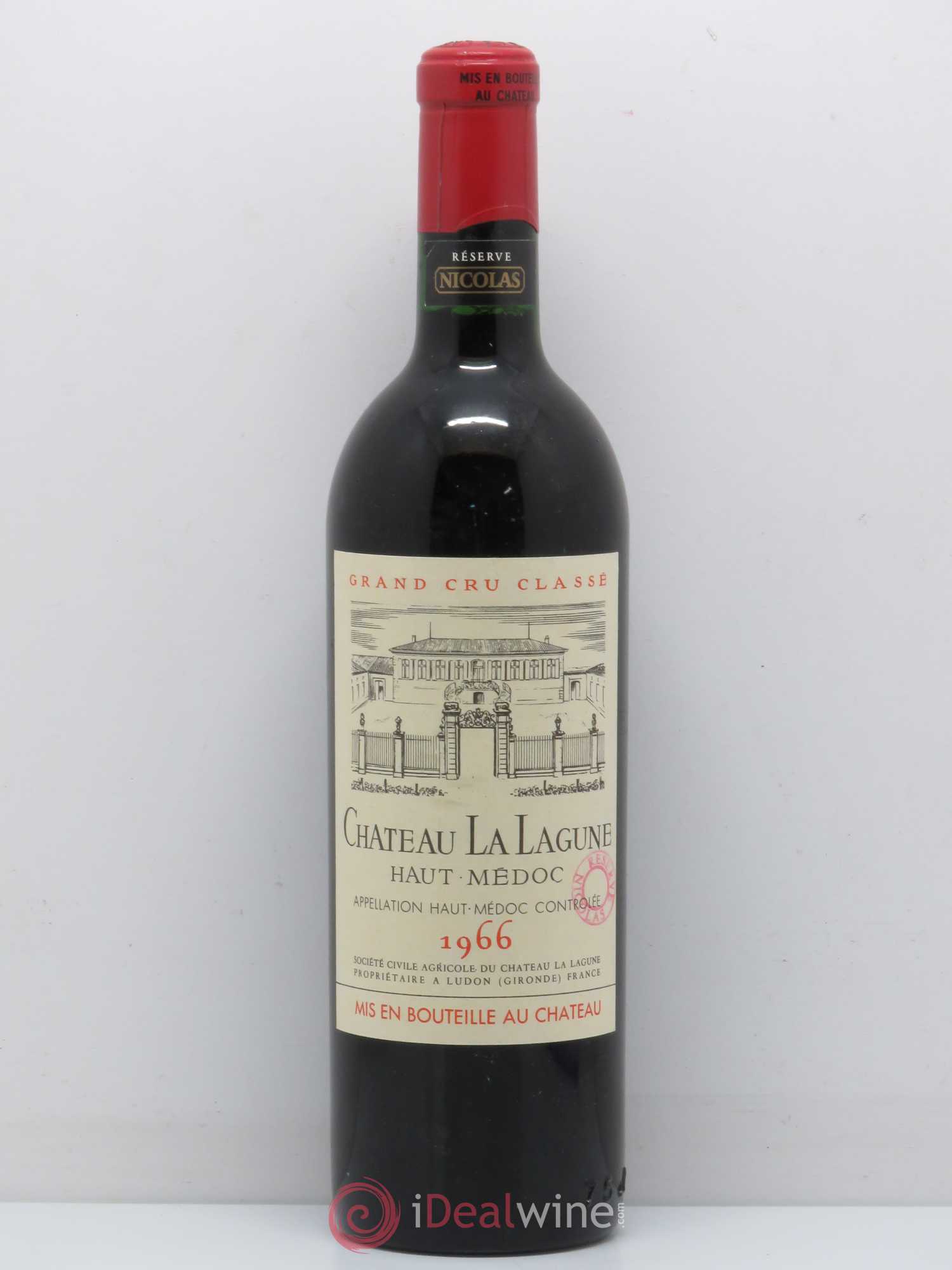Château la Lagune 3ème Grand Cru Classé 1966 - Lot de 1 bouteille - 0