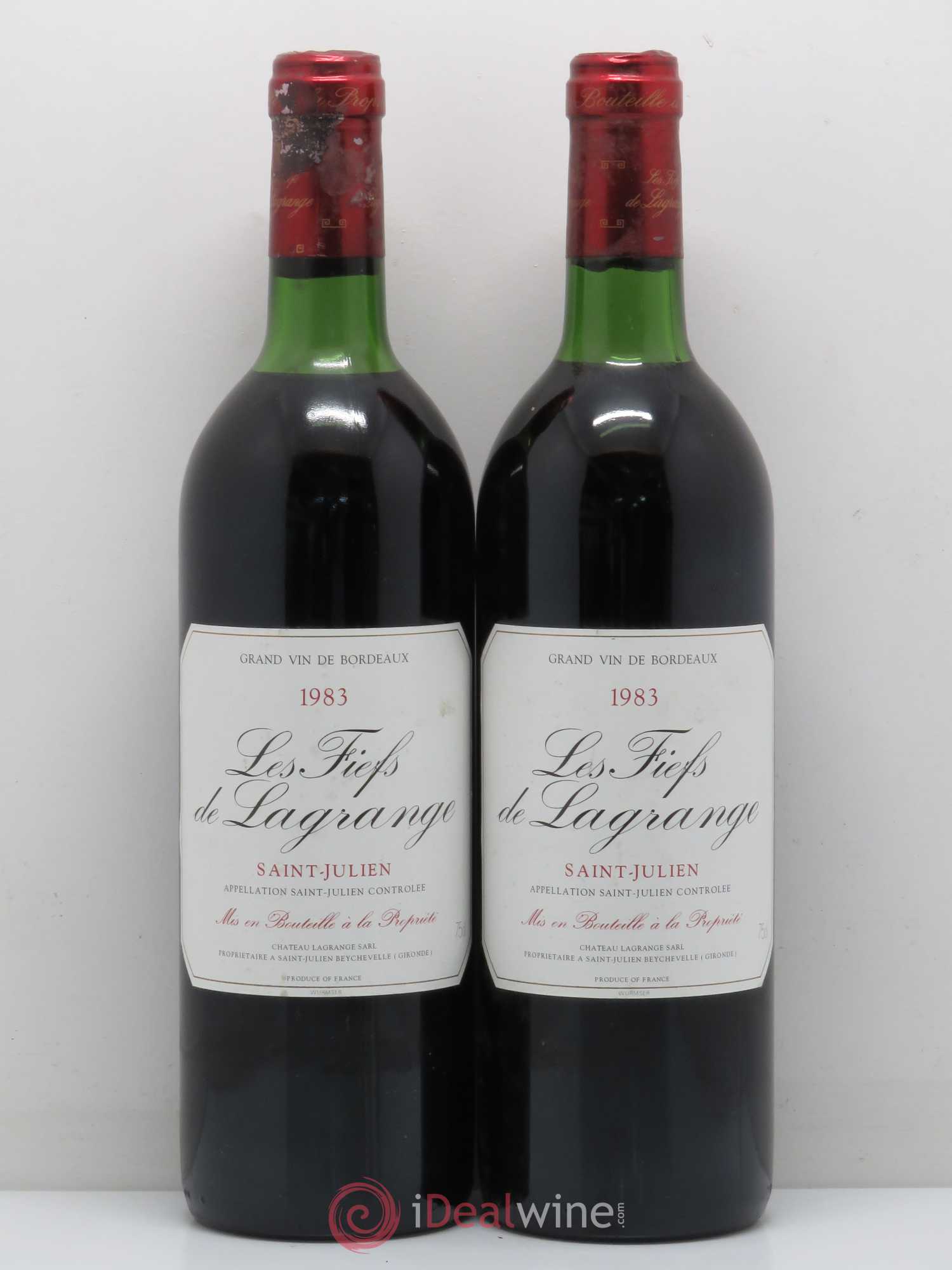 Les Fiefs de Lagrange Second Vin 1983 - Lot de 2 bouteilles - 0