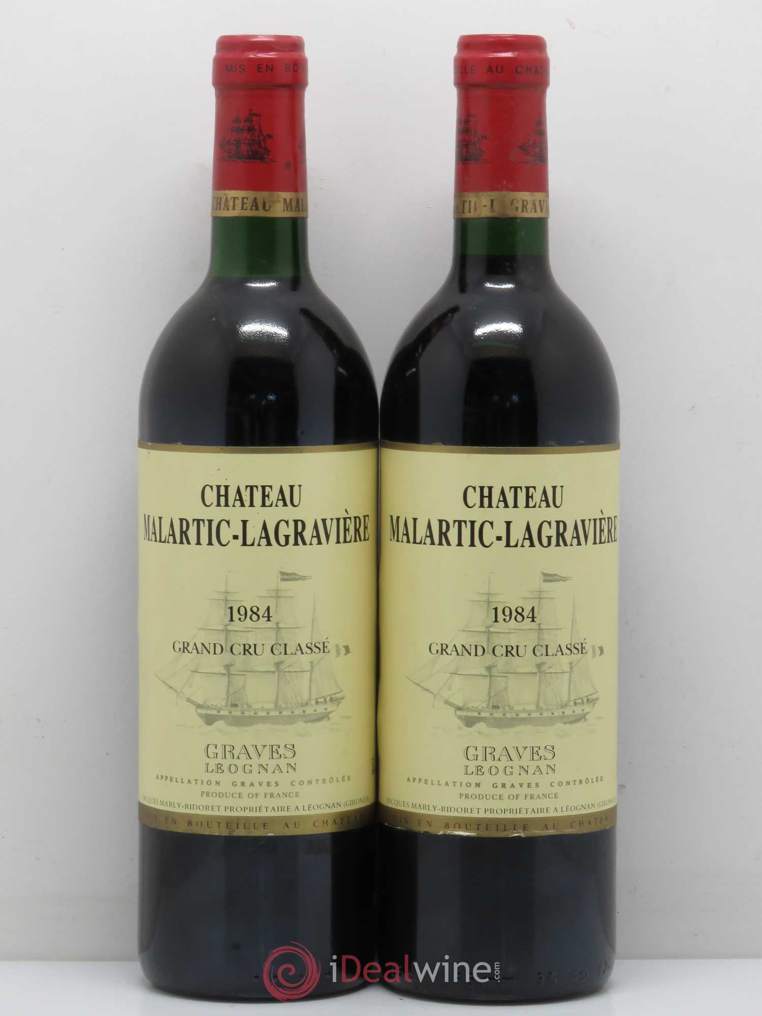 Château Malartic-Lagravière Cru Classé de Graves 1984 - Lot de 2 bouteilles - 0