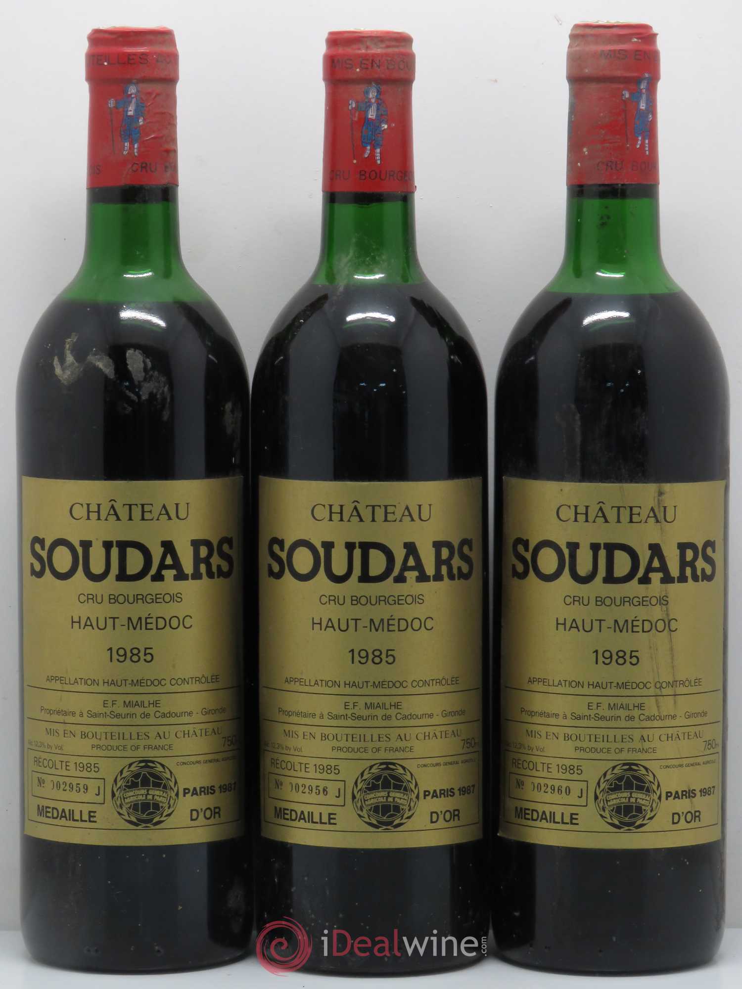 Château Soudars Cru Bourgeois 1985 - Lot de 6 bouteilles - 2