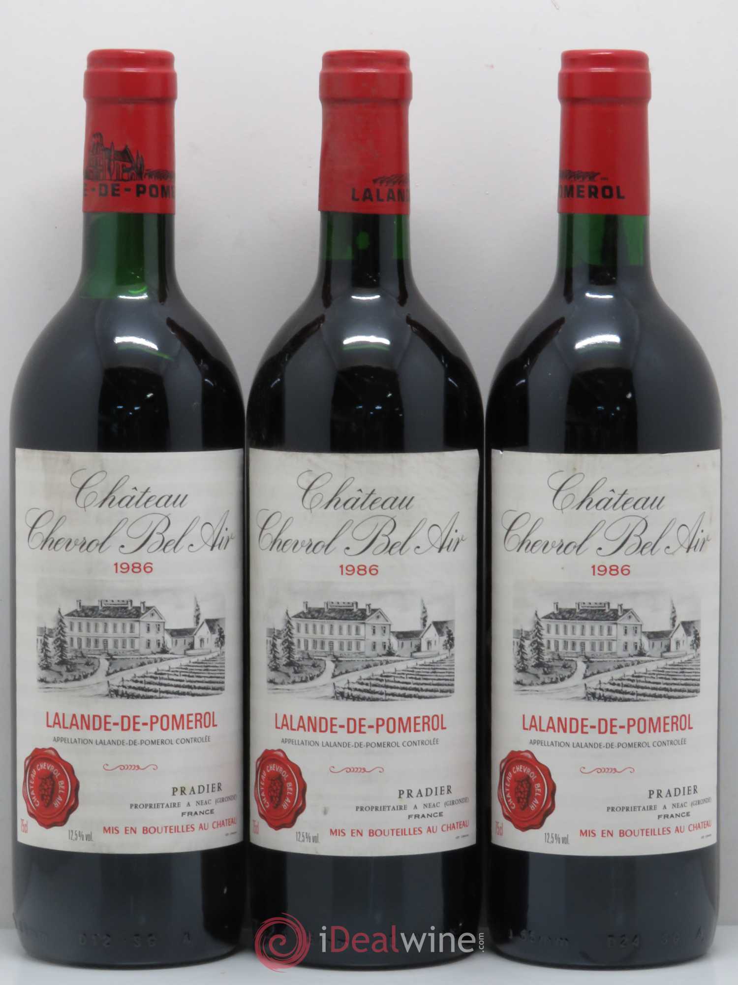 Bordeaux Lalande de Pomerol Château Chevrol Bel Air 1986 - Lot de 12 bouteilles - 4