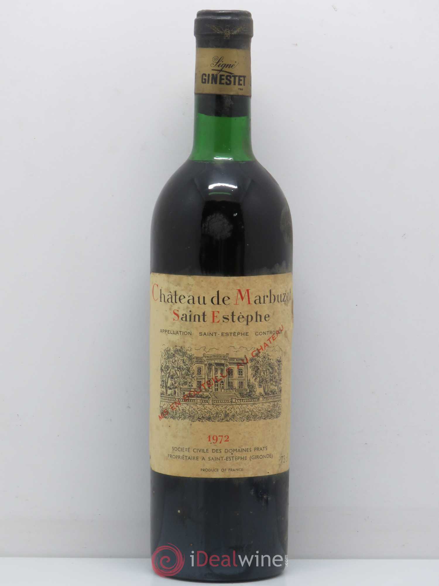 Château de Marbuzet Cru Bourgeois 1972 - Lot de 1 bouteille - 0