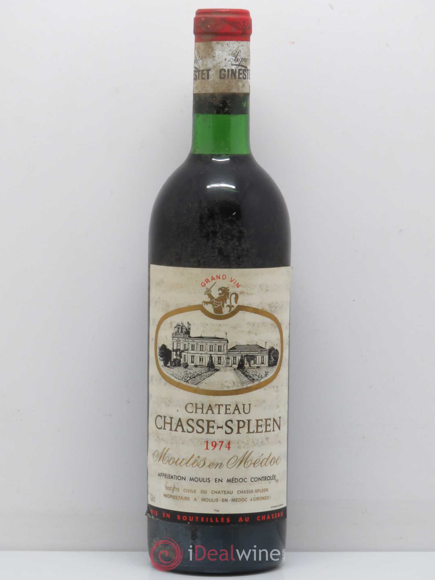 Château Chasse Spleen 1974 - Lot de 1 bouteille - 0