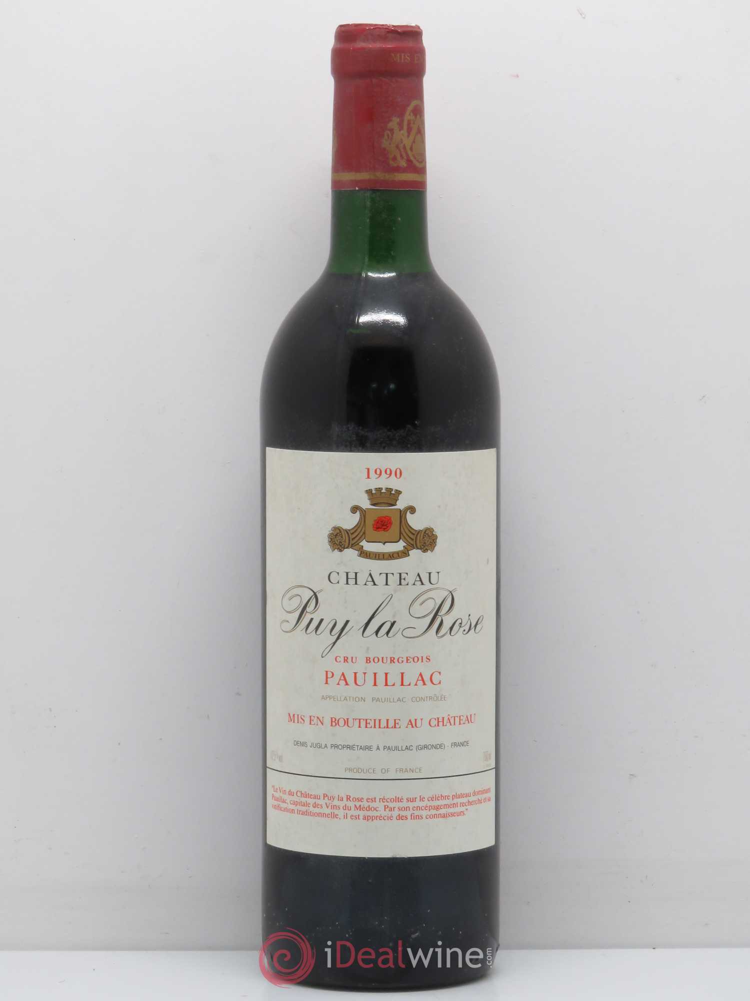 Pauillac Château Puy La Rose 1990 - Posten von 1 Flasche - 0