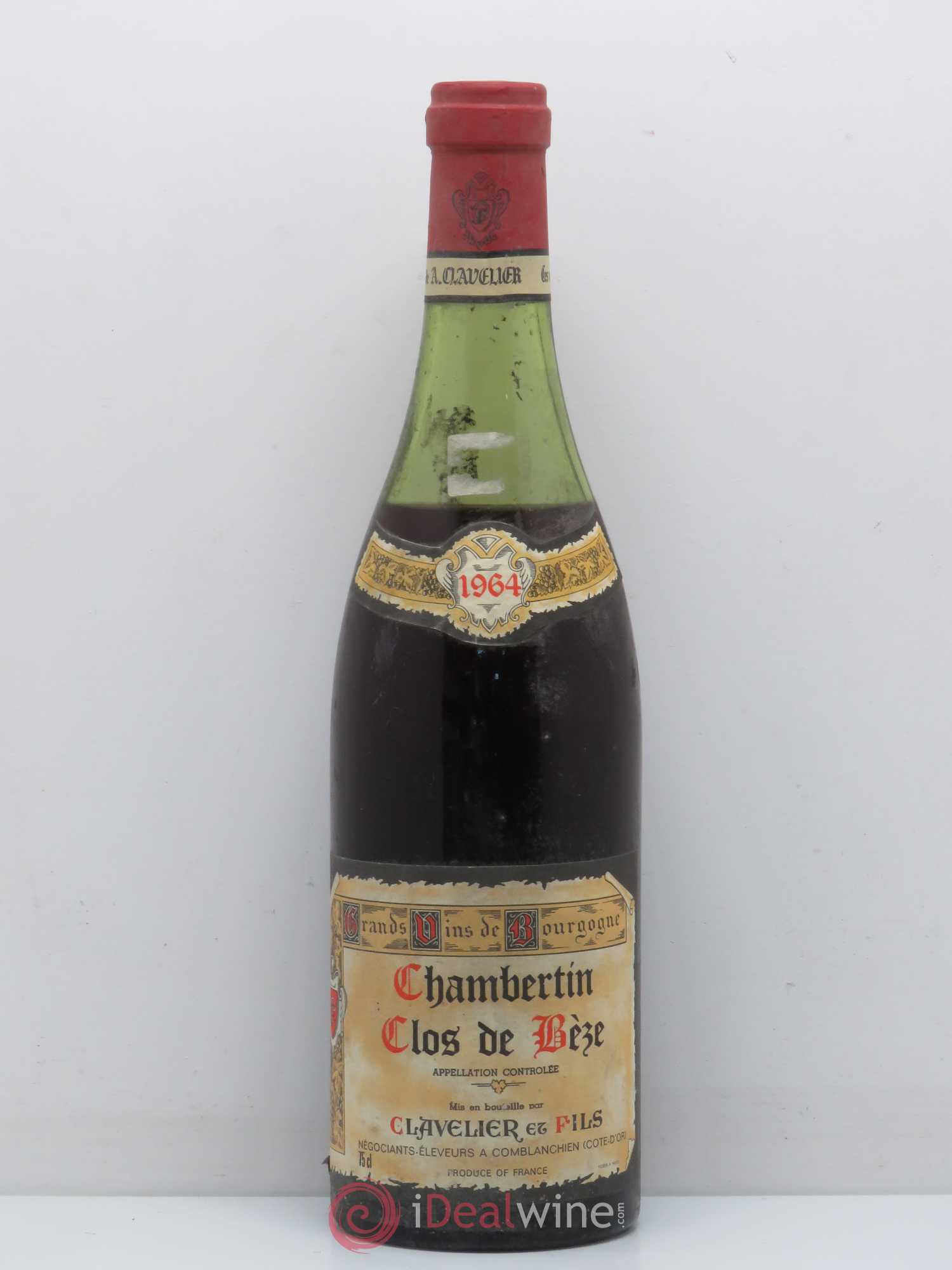 Chambertin Clos de Bèze Grand Cru Clavelier et Fils 1964 - Lot de 1 bouteille - 0