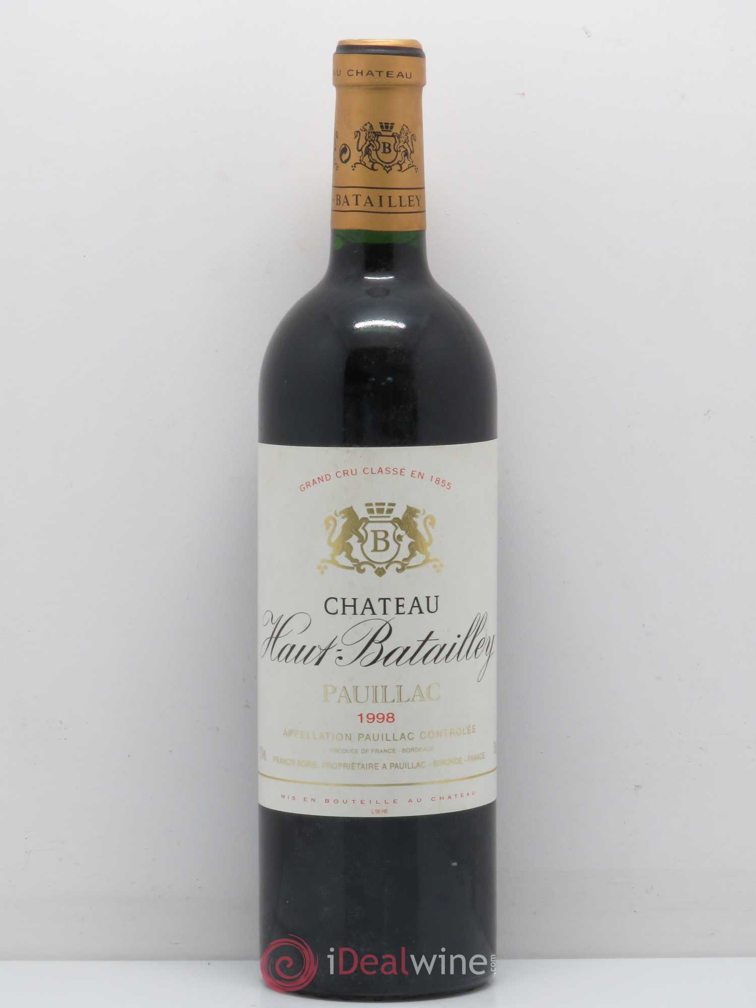 Château Haut Batailley 5ème Grand Cru Classé 1998 - Lot de 1 bouteille - 0