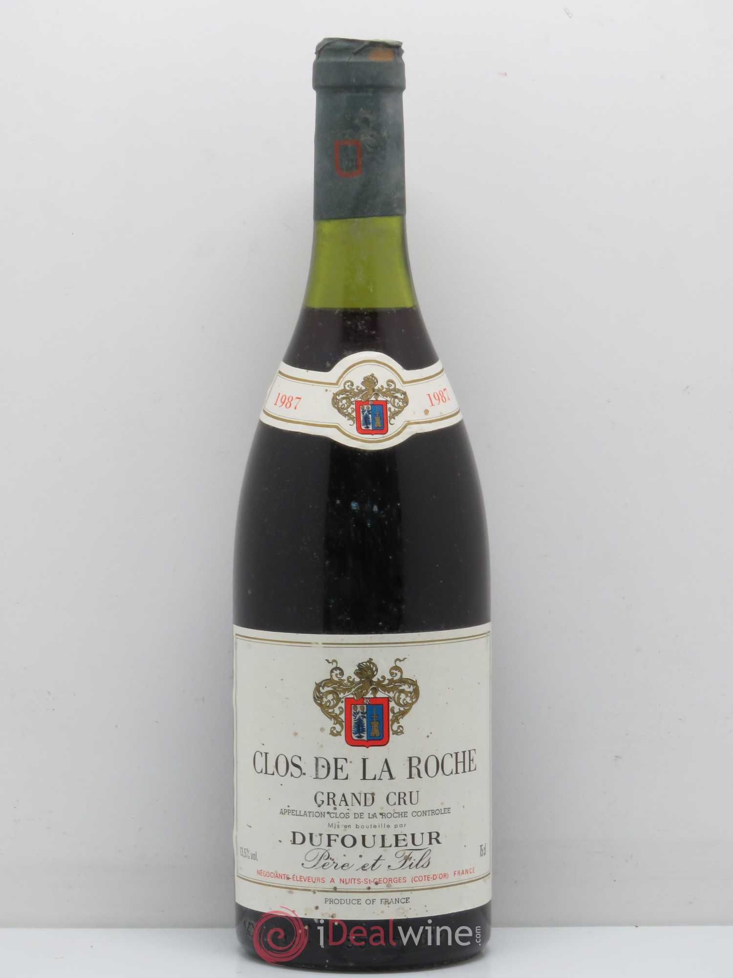 Clos de la Roche Grand Cru Domaine Dufouleur 1987 - Posten von 1 Flasche - 0