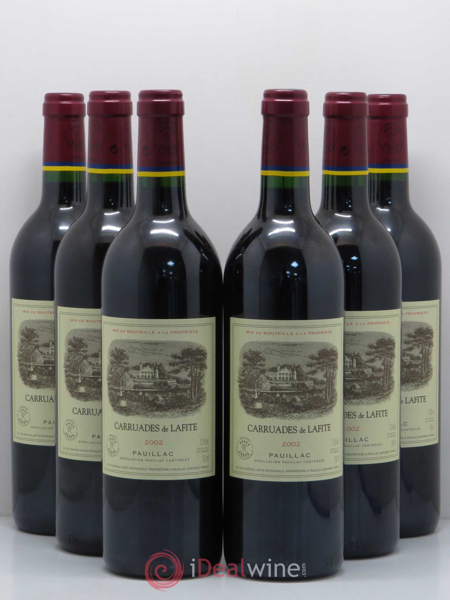 Carruades de Lafite Rothschild Second Vin 2002 - Lot de 6 bouteilles - 0