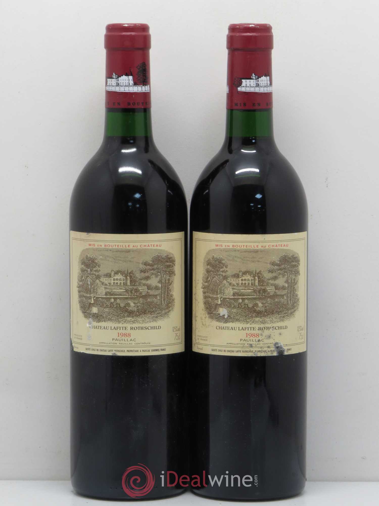 Château Lafite Rothschild 1er Grand Cru Classé 1988 - Lot de 2 bouteilles - 0