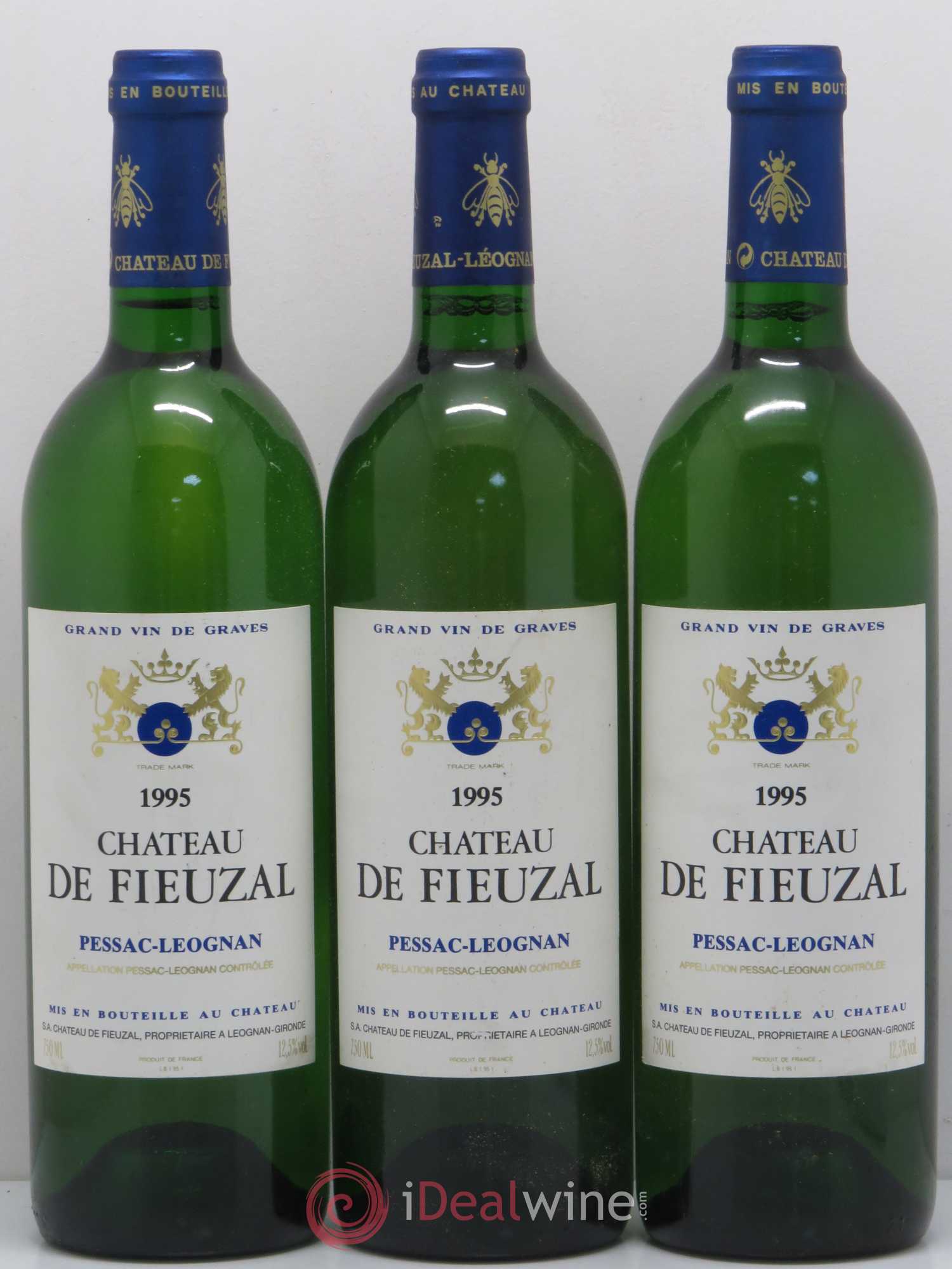 Château de Fieuzal (sans prix de réserve) 1995 - Lot de 3 bouteilles - 0