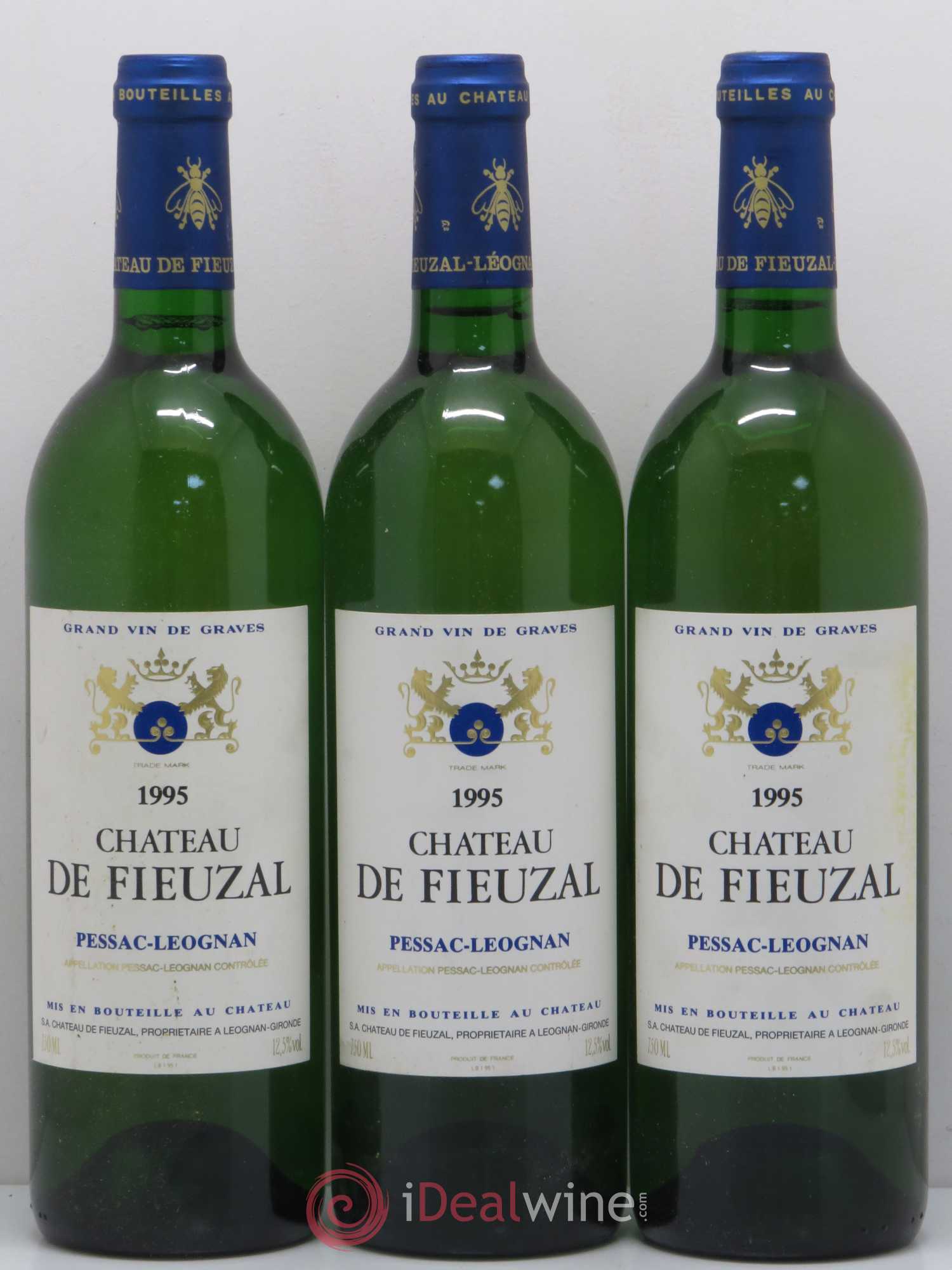Château de Fieuzal (sans prix de réserve) 1995 - Lot de 3 bouteilles - 0