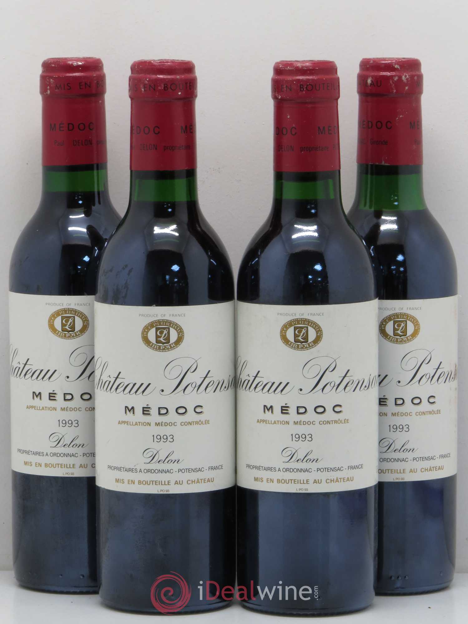 Château Potensac (sans prix de réserve) 1993 - Lot de 4 demi bouteilles - 0