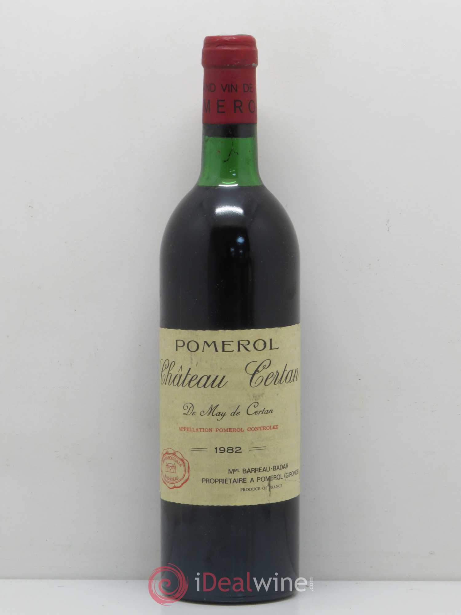 Château Certan de May (sans prix de réserve) 1982 - Lot de 1 bouteille - 0