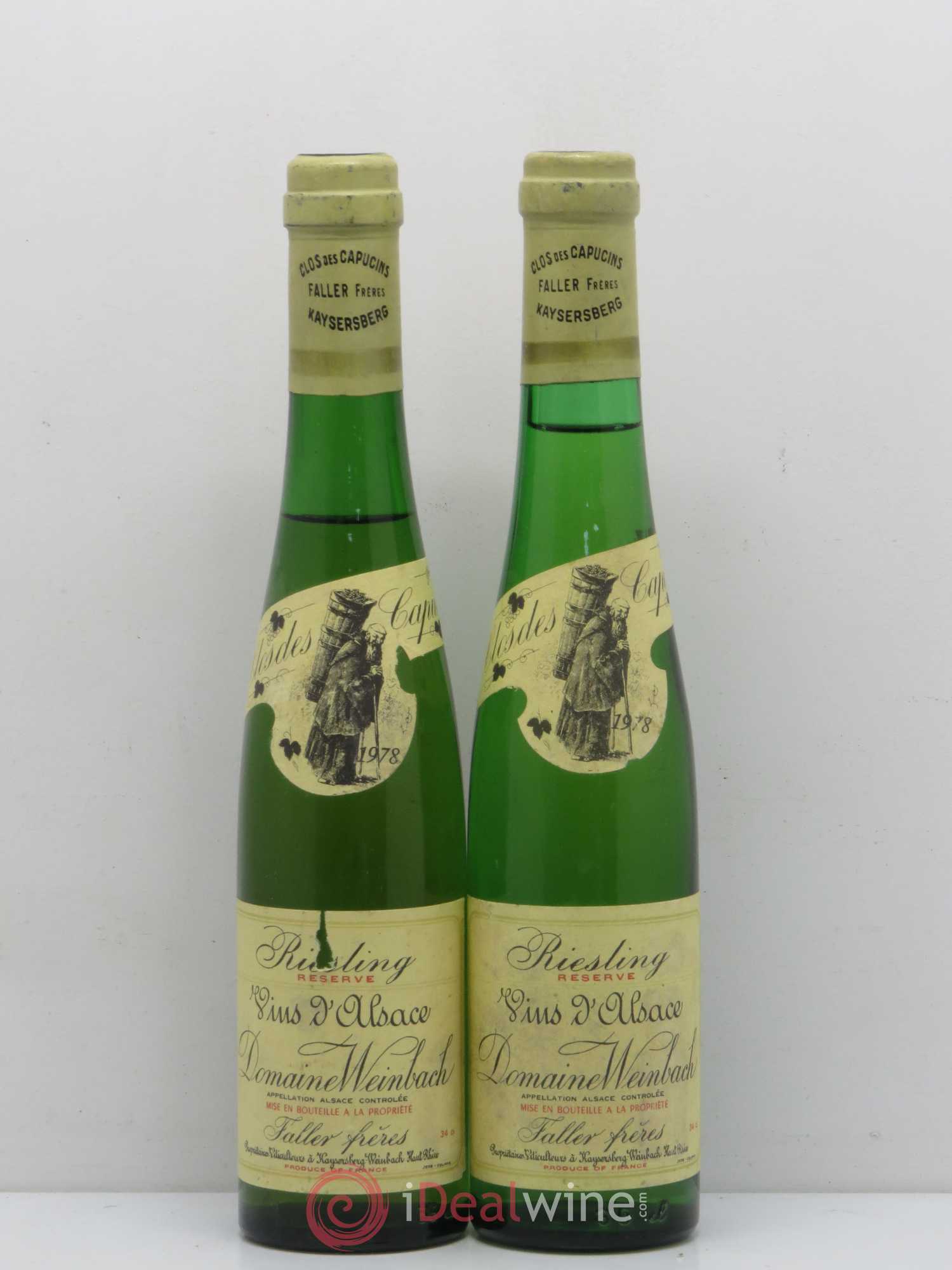 Alsace Riesling Weinbach (Domaine) Reserve (sans prix de réserve) 1978 - Posten von 2 Demi-Flaschen - 0