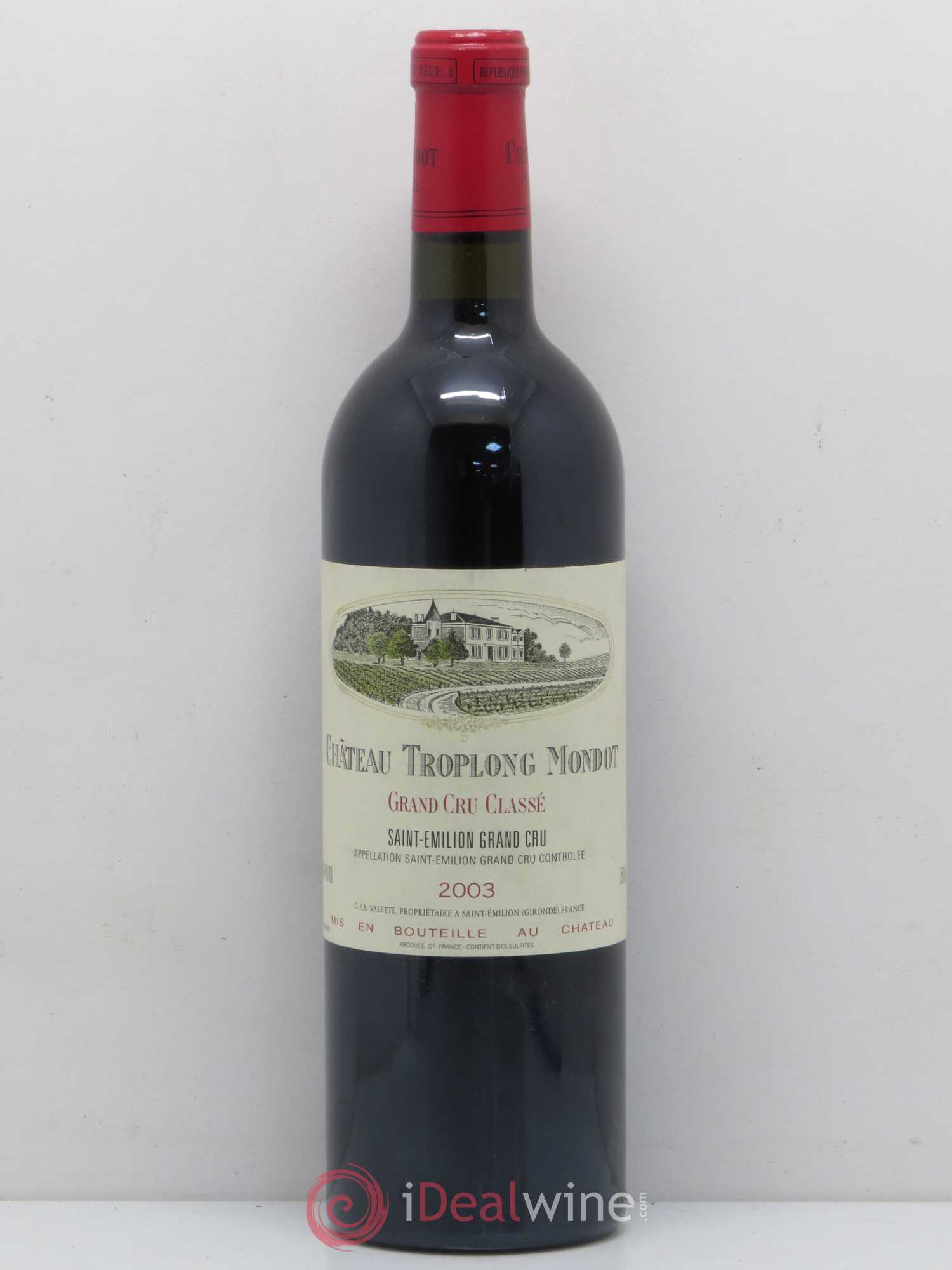 Château Troplong Mondot 1er Grand Cru Classé B (sans prix de réserve) 2003 - Lot de 1 bouteille - 0