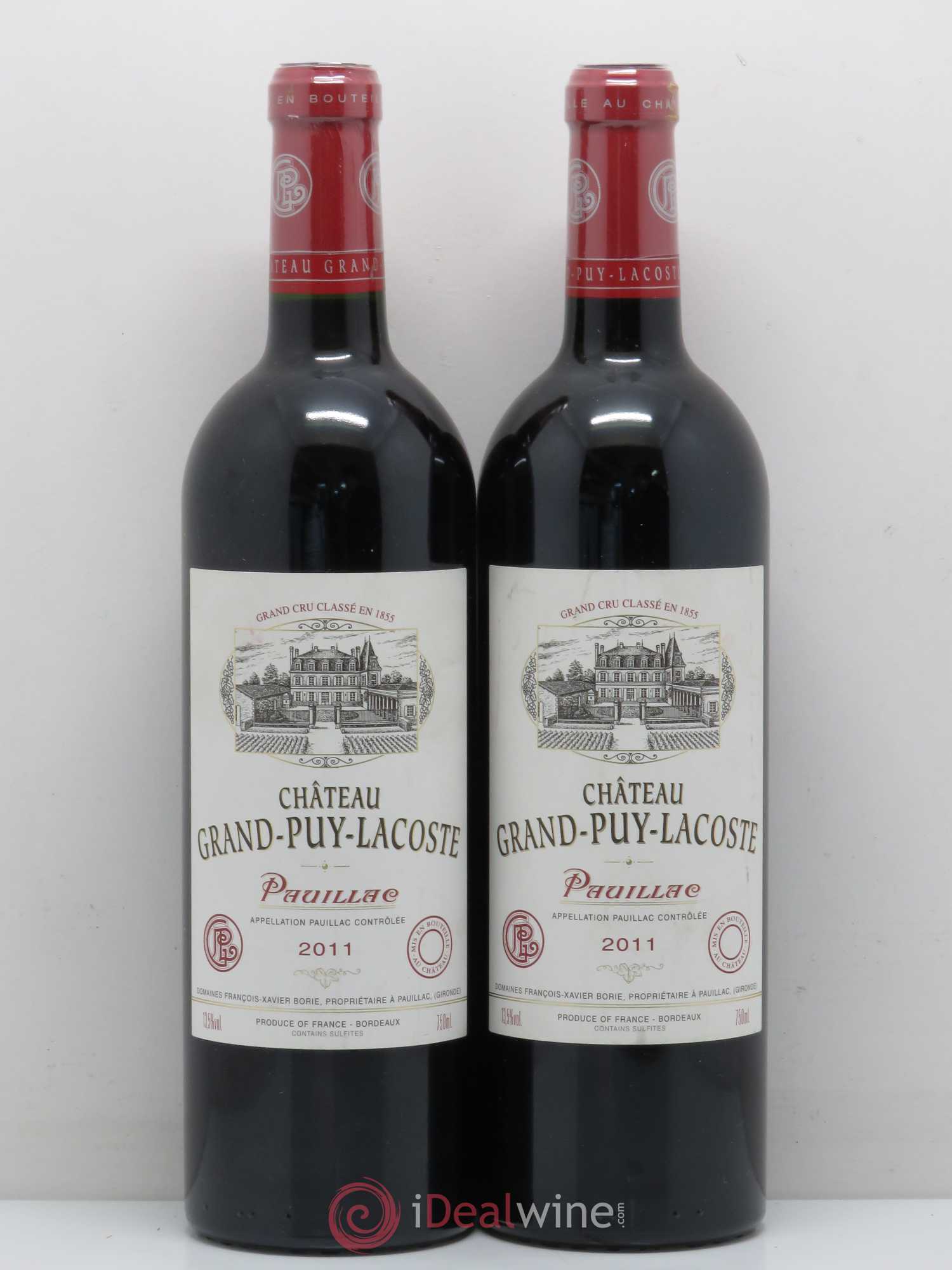Château Grand Puy Lacoste 5ème Grand Cru Classé 2011 - Lot de 2 bouteilles - 0