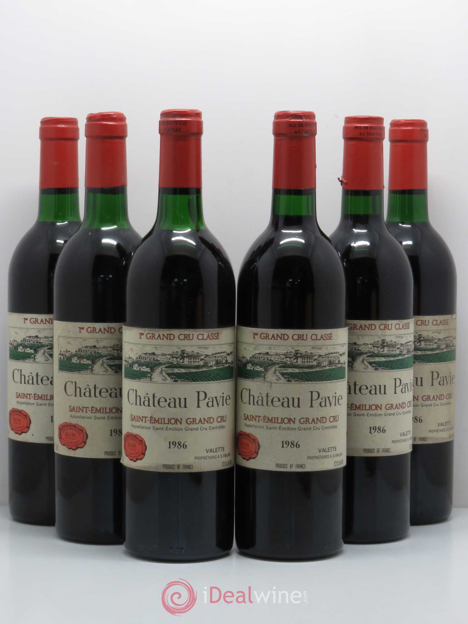 Château Pavie 1er Grand Cru Classé A 1986 - Lot de 6 bouteilles - 0
