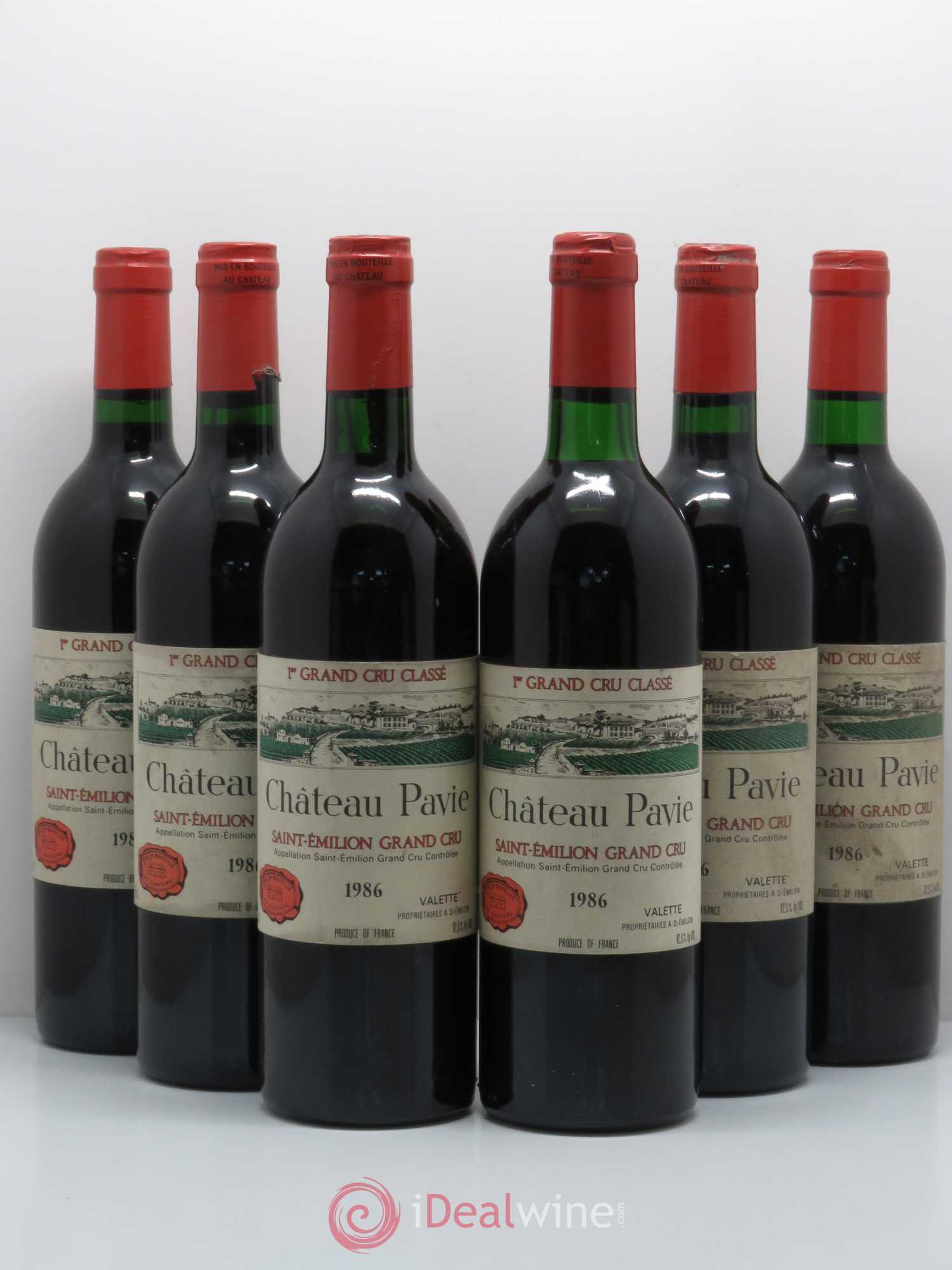 Château Pavie 1er Grand Cru Classé A 1986 - Lot de 6 bouteilles - 0