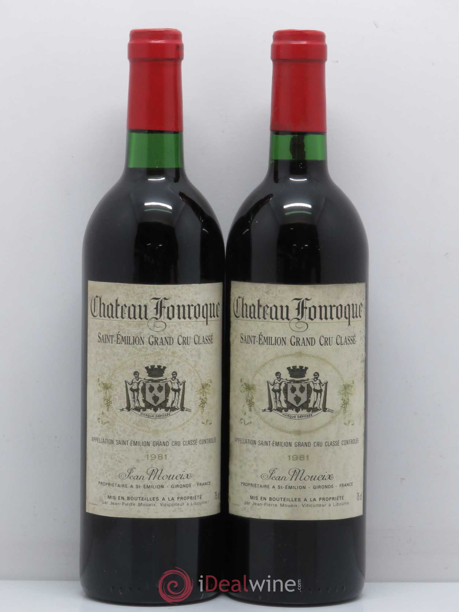 Château Fonroque Grand Cru Classé 1981 - Lot de 2 bouteilles - 0