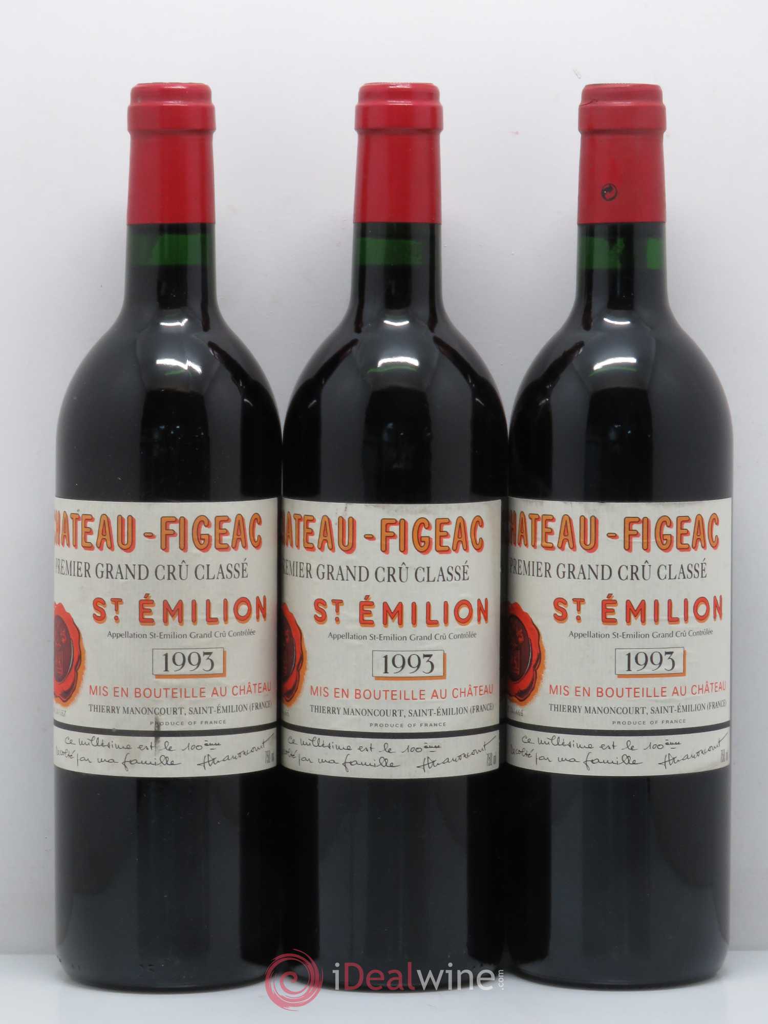 Château Figeac 1er Grand Cru Classé A 1993 - Lot de 12 bouteilles - 2