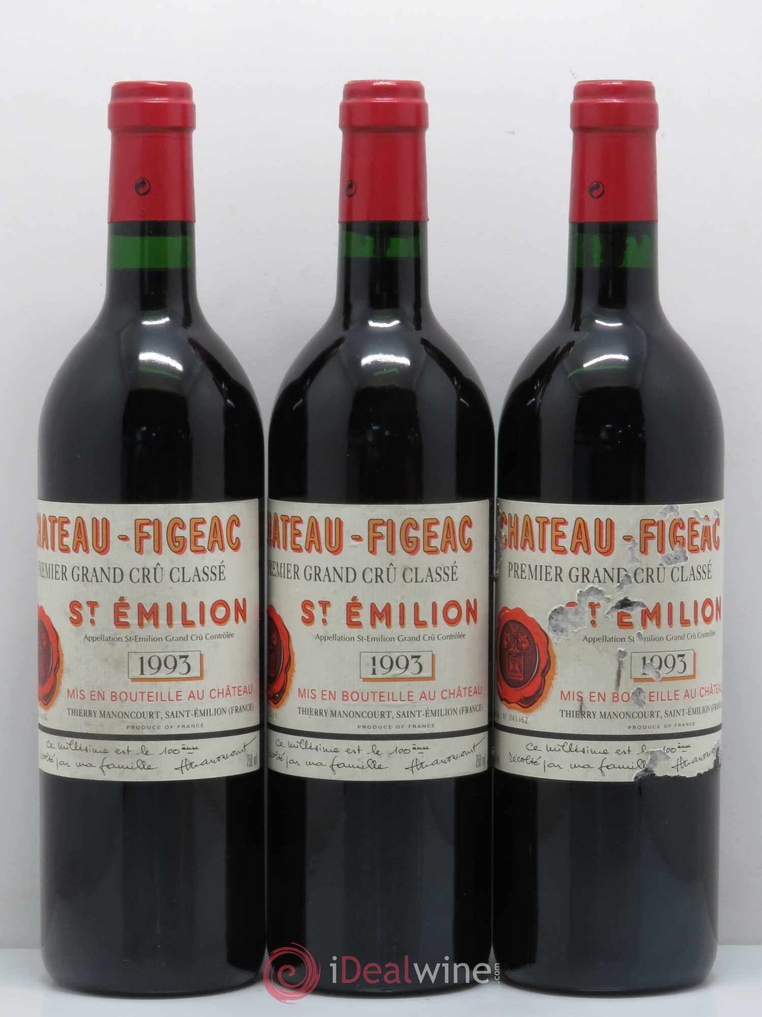 Château Figeac 1er Grand Cru Classé A 1993 - Lot de 12 bouteilles - 3