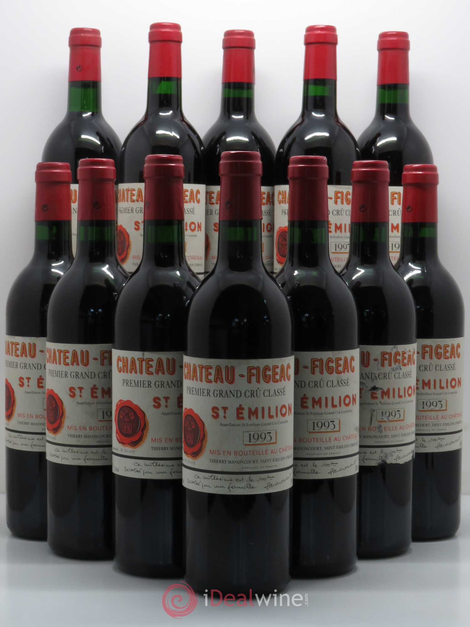 Château Figeac 1er Grand Cru Classé A 1993 - Lot de 12 bouteilles - 0