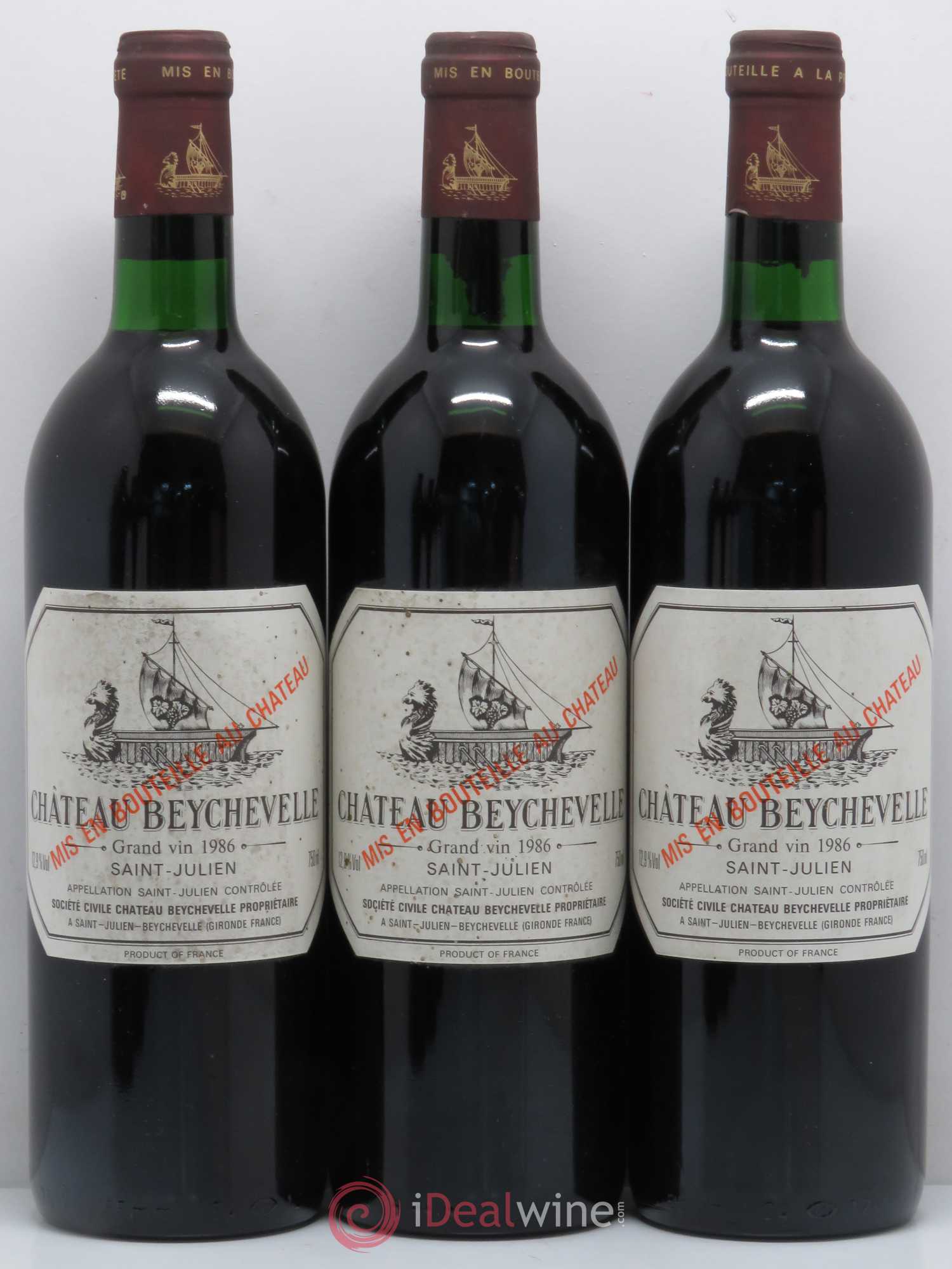Château Beychevelle 4ème Grand Cru Classé 1986 - Lot de 6 bouteilles - 1