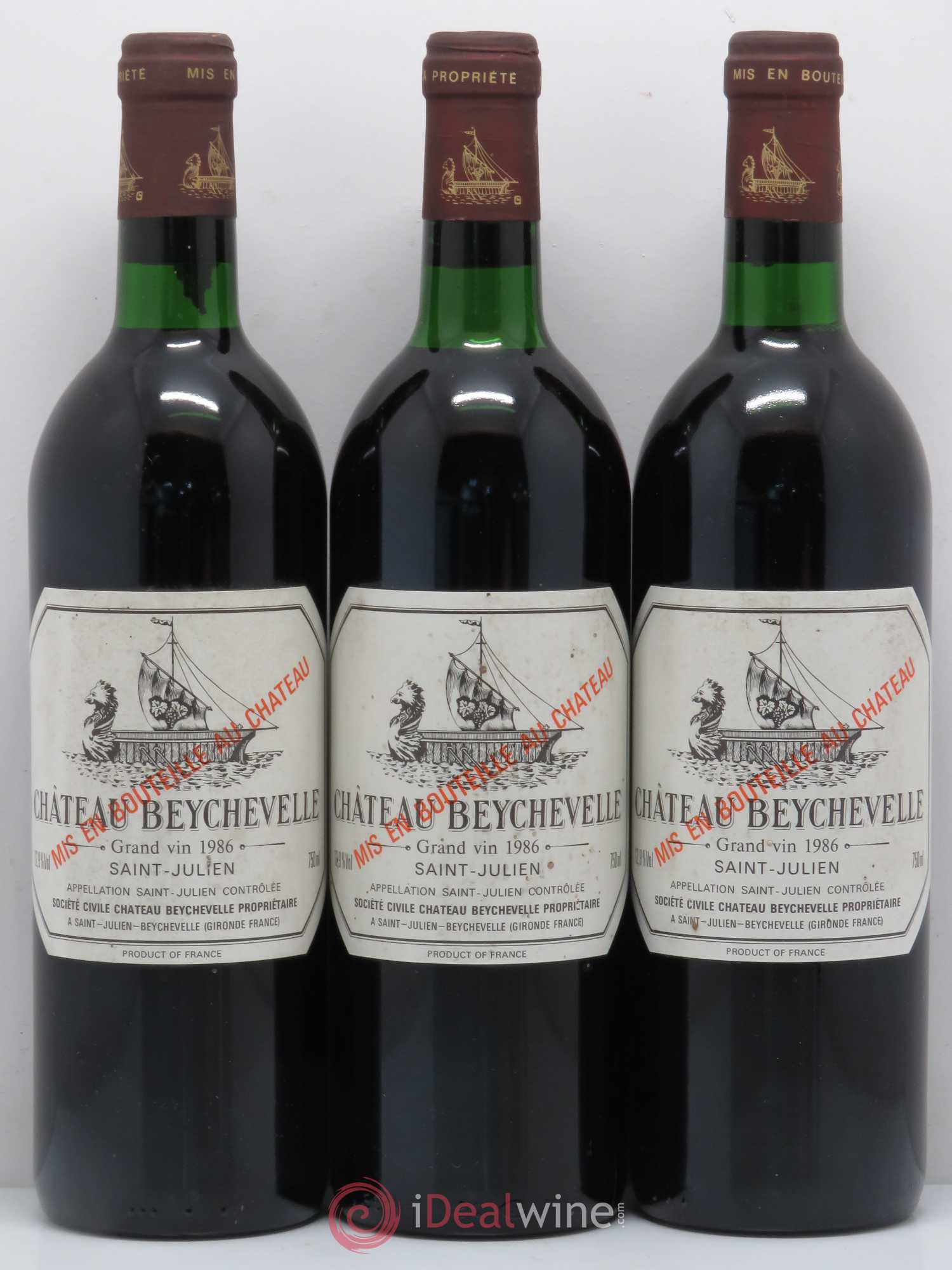Château Beychevelle 4ème Grand Cru Classé 1986 - Lot de 6 bouteilles - 2