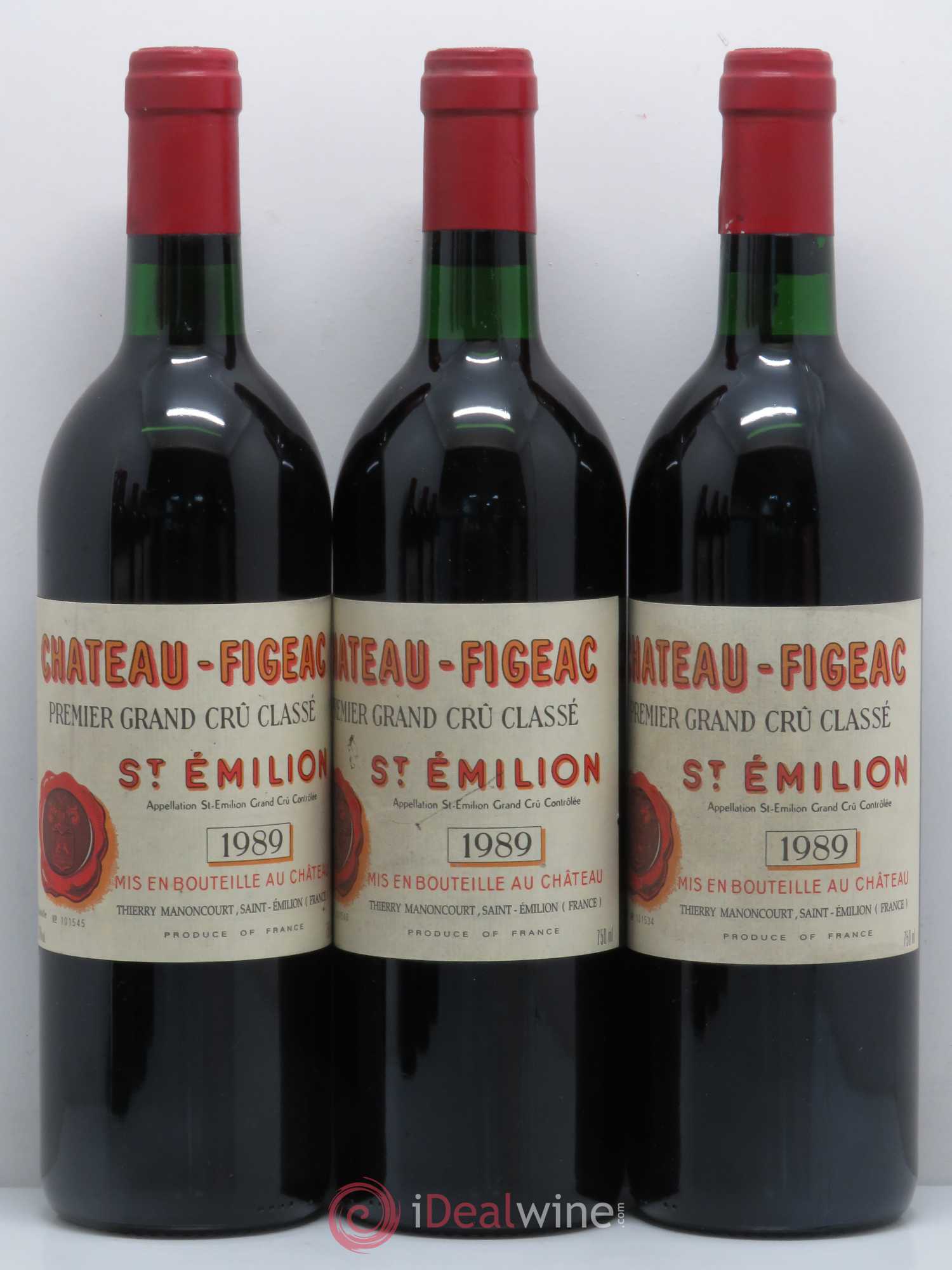 Château Figeac 1er Grand Cru Classé A 1989 - Lot de 6 bouteilles - 1