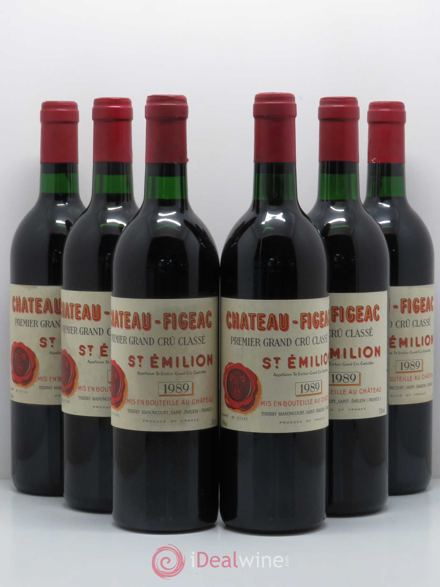 Château Figeac 1er Grand Cru Classé A 1989 - Lot de 6 bouteilles - 0