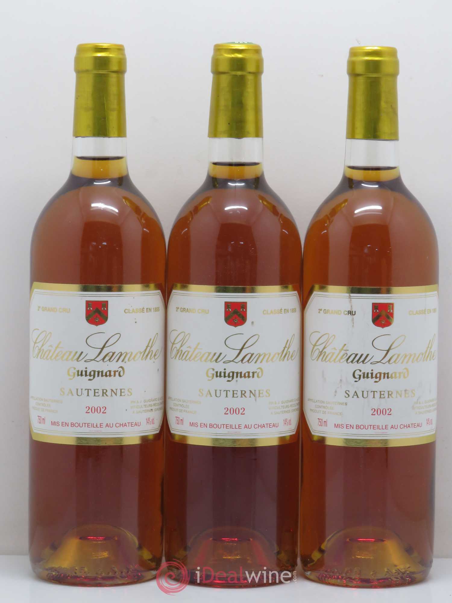 Château Lamothe Guignard 2ème Grand Cru Classé 2002 - Lot de 6 bouteilles - 1