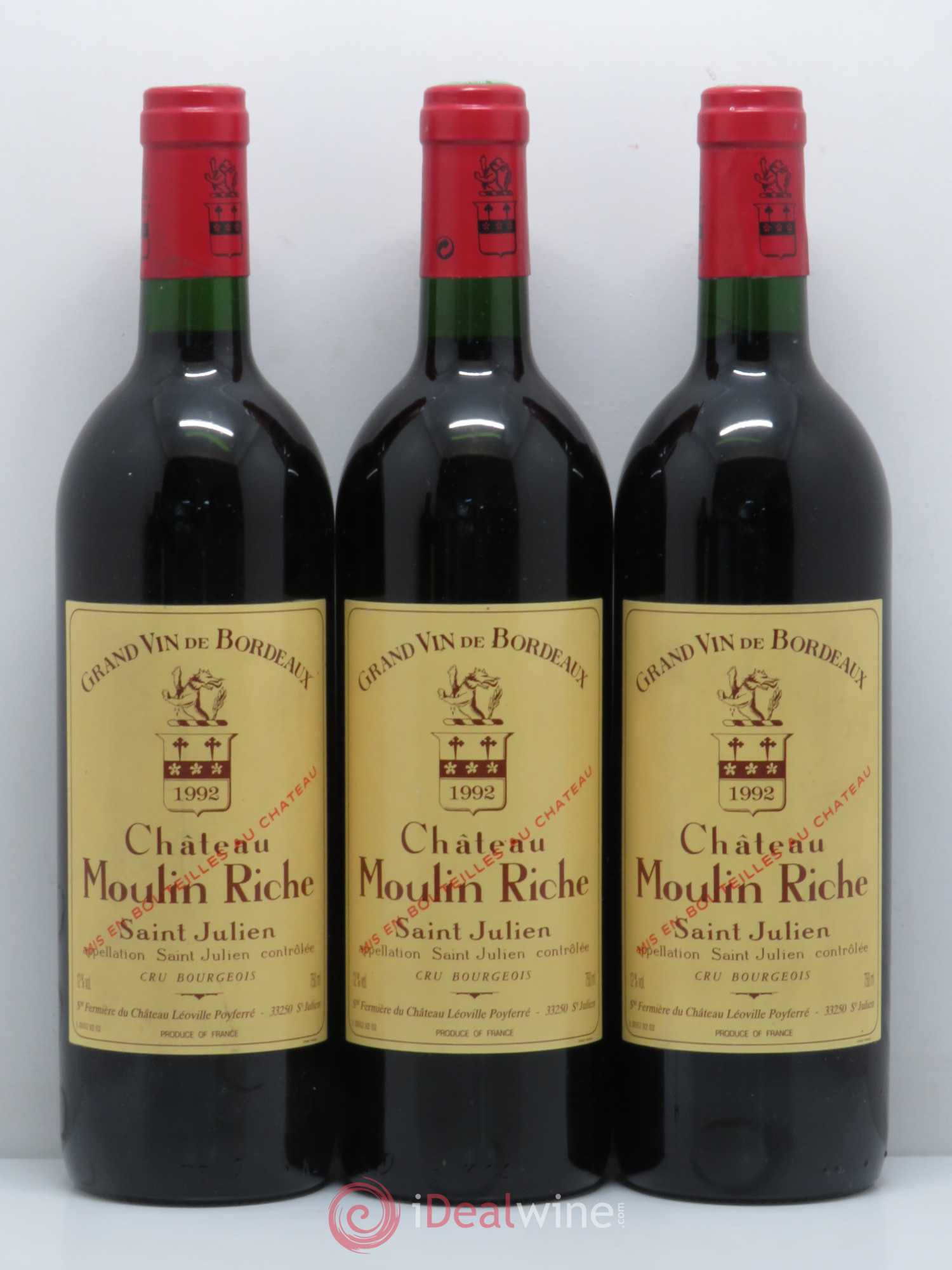 Château Moulin Riche 1992 - Posten von 5 Flaschen - 1