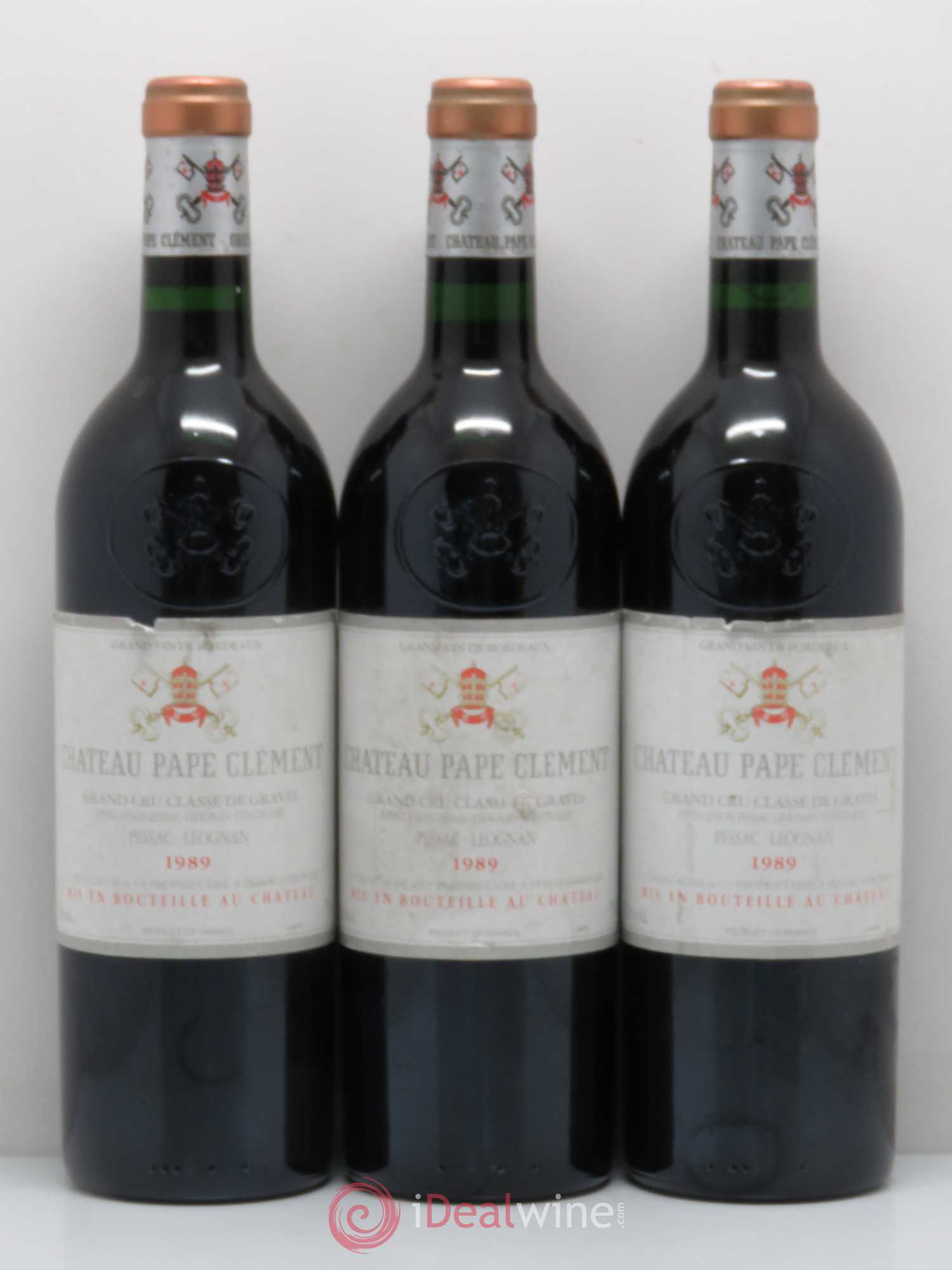 Château Pape Clément Cru Classé de Graves 1989 - Lot de 3 bouteilles - 0