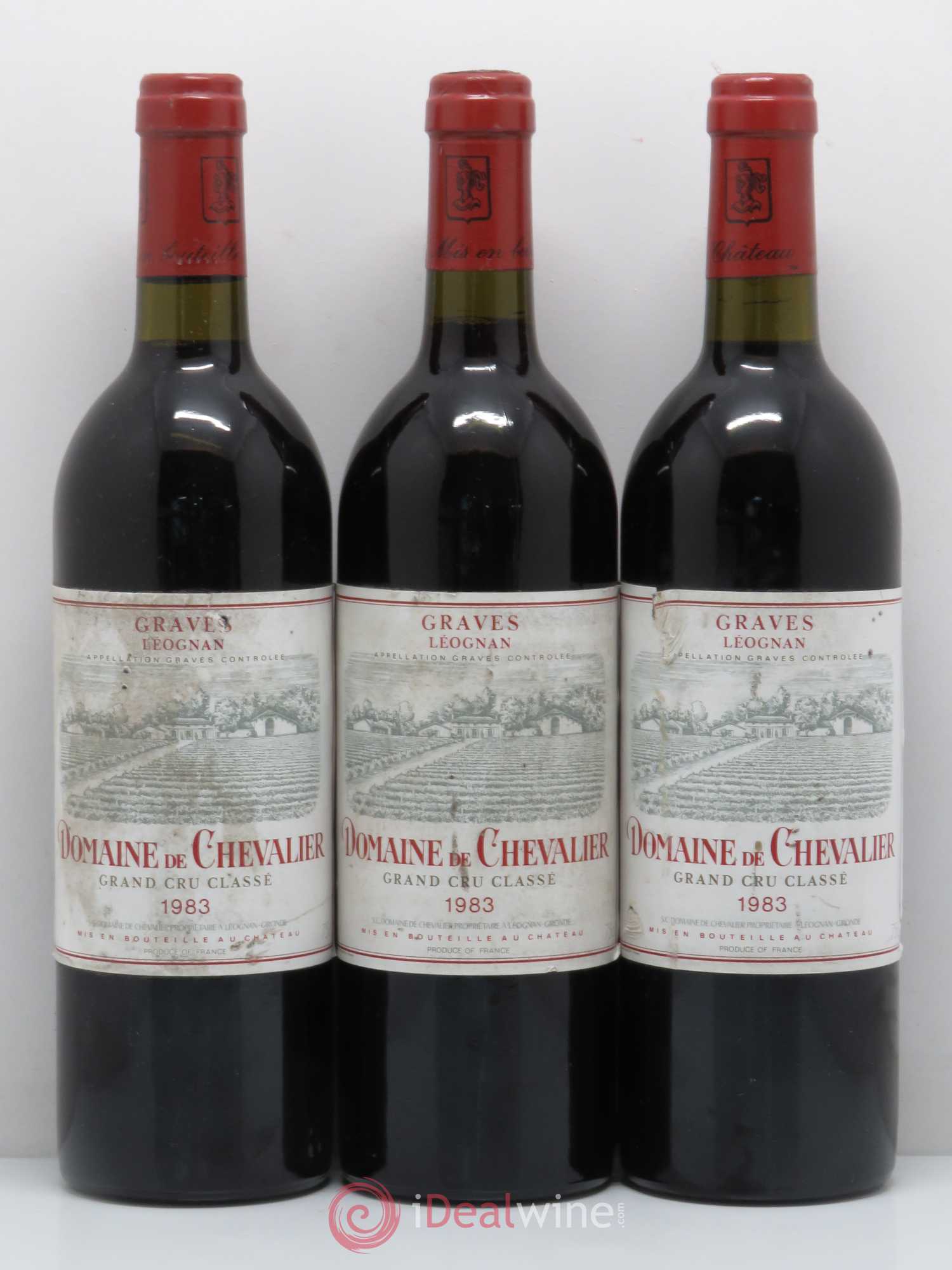 Domaine de Chevalier Cru Classé de Graves 1983 - Lot de 3 bouteilles - 0
